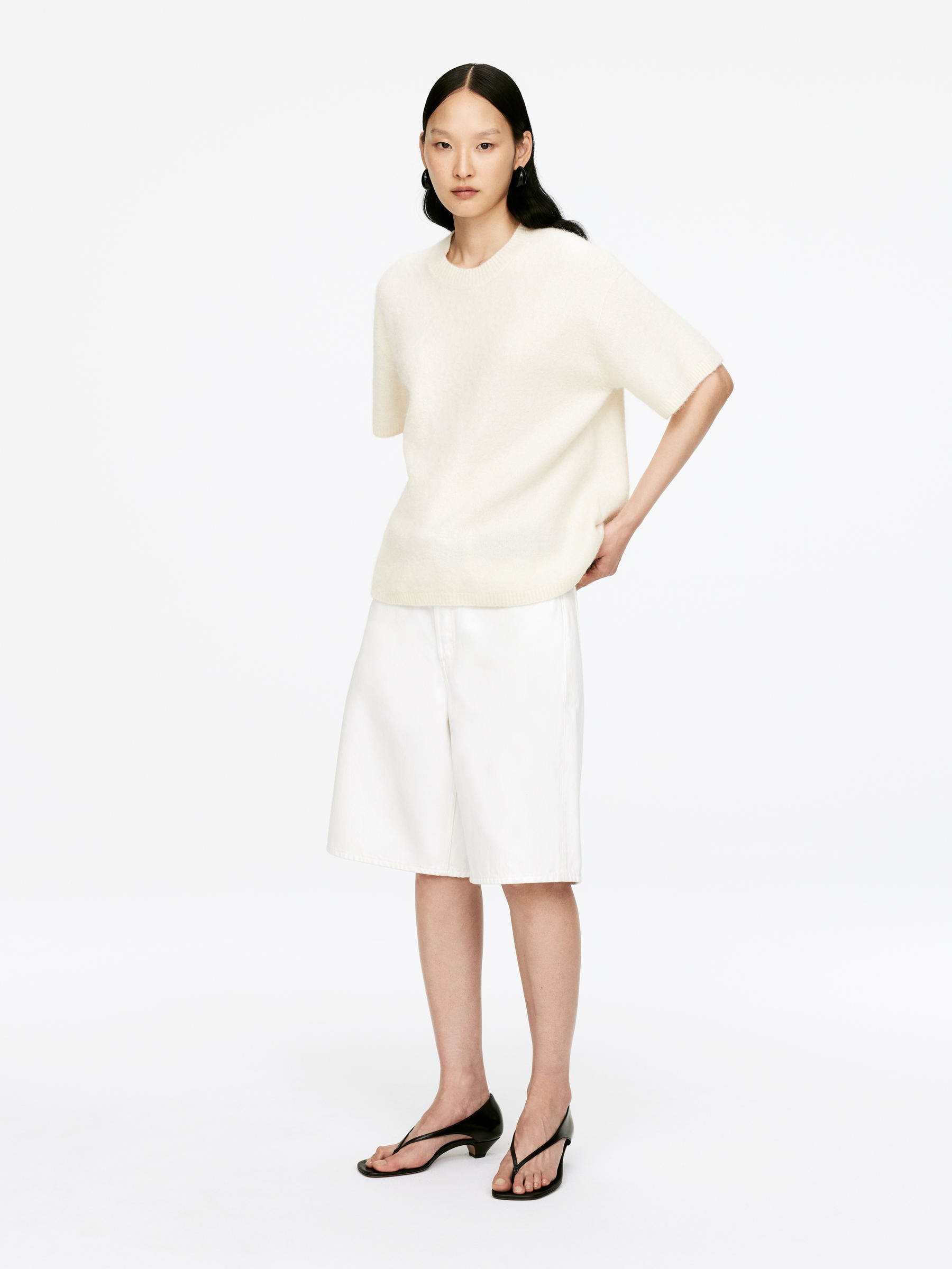Alpaca-Wool Blend Jumper - Off White - Loose fit - Women - StillMedia/Lookbook - 4