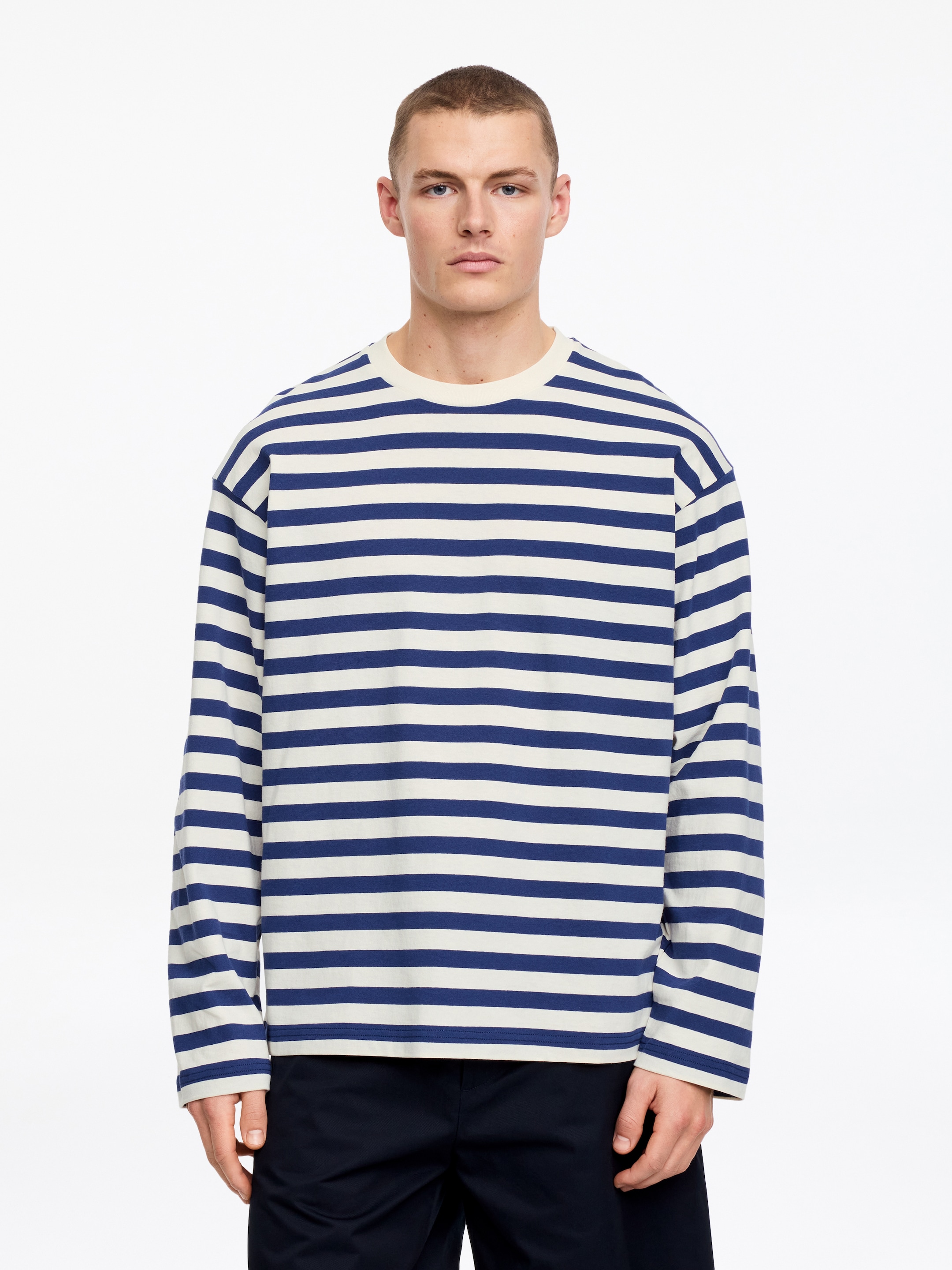 Långärmad oversize t-shirt-#21305A-18441
