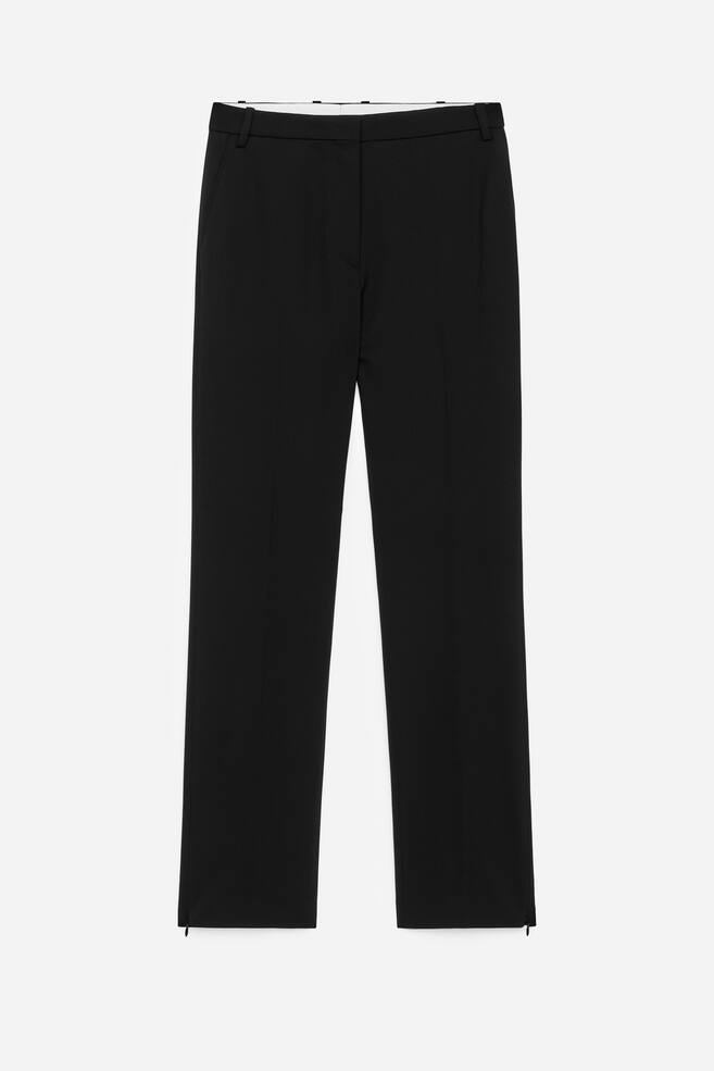 Pantaloni Slim Croiți - Negru - 1
