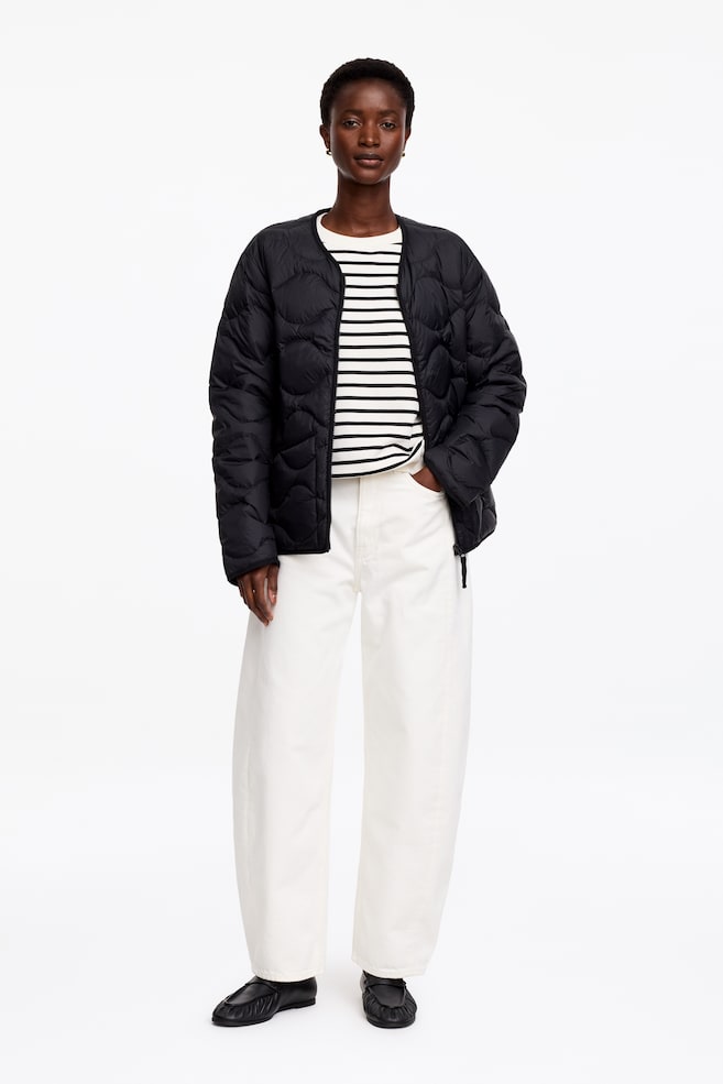 Re:Down Liner-Steppjacke - Schwarz/Braun/Dunkelblau - 1