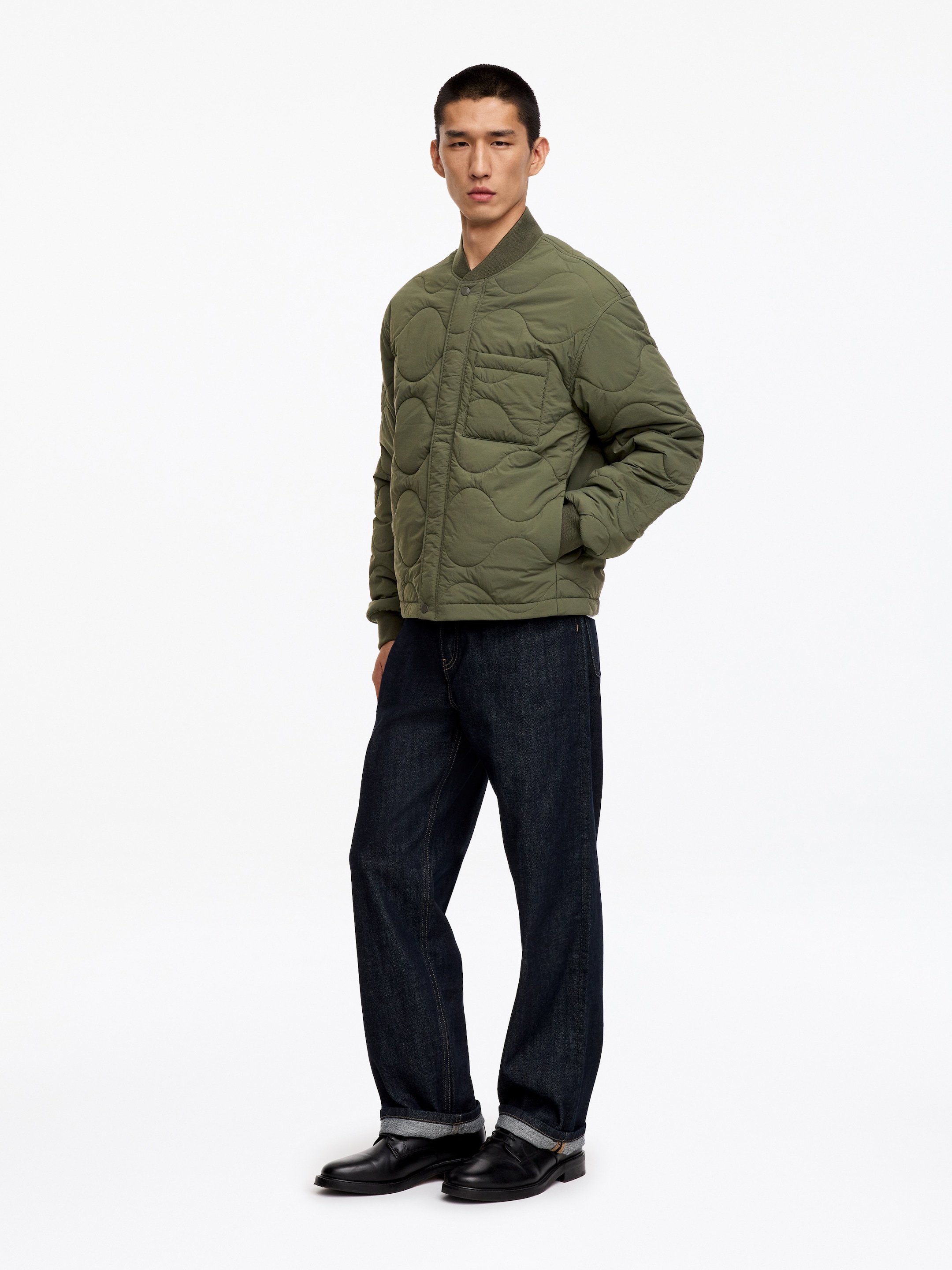2-in-1 Quilted Liner Jacket - Khaki Green - Regular fit - men - StillMedia/Lookbook - 2