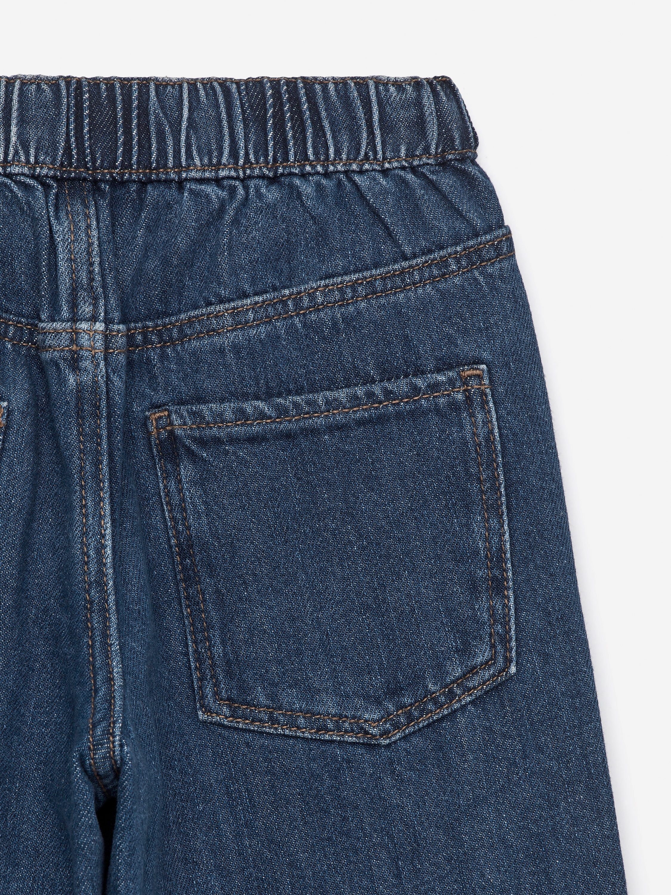 Pull-On Denim Trousers - Dark Blue - Relaxed fit - Children - StillMedia/DescriptiveDetail - 1