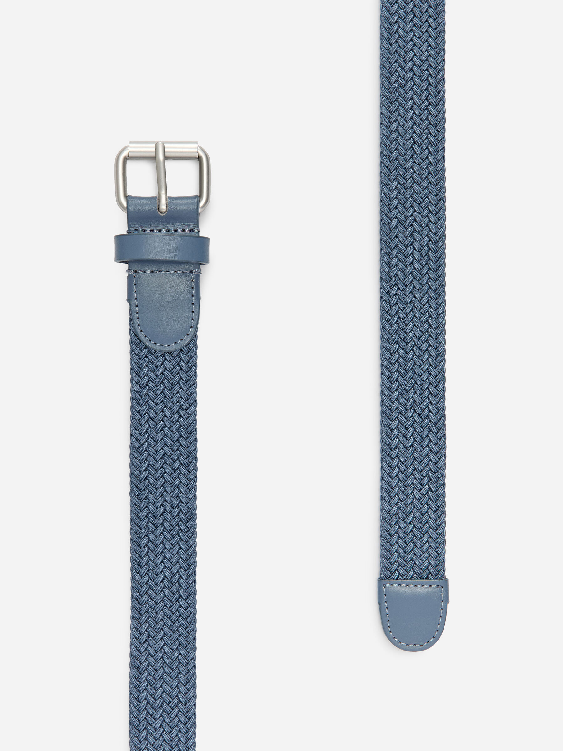 Cinturón trenzado con detalles en piel - Azul - Men - StillMedia/DescriptiveDetail - 2