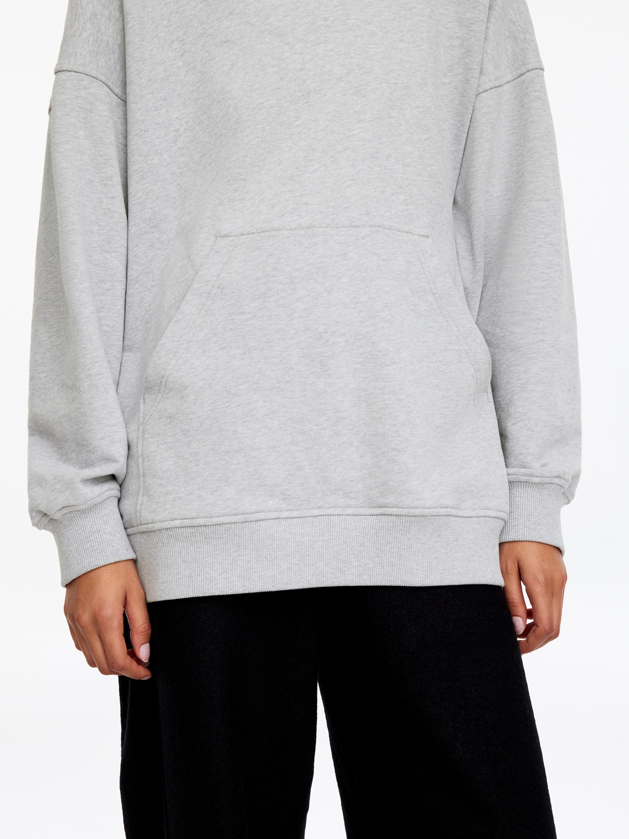 Kapuzenpullover aus angerautem French Terry - Graumeliert - Regular Fit - women - StillMedia/Lookbook - 3