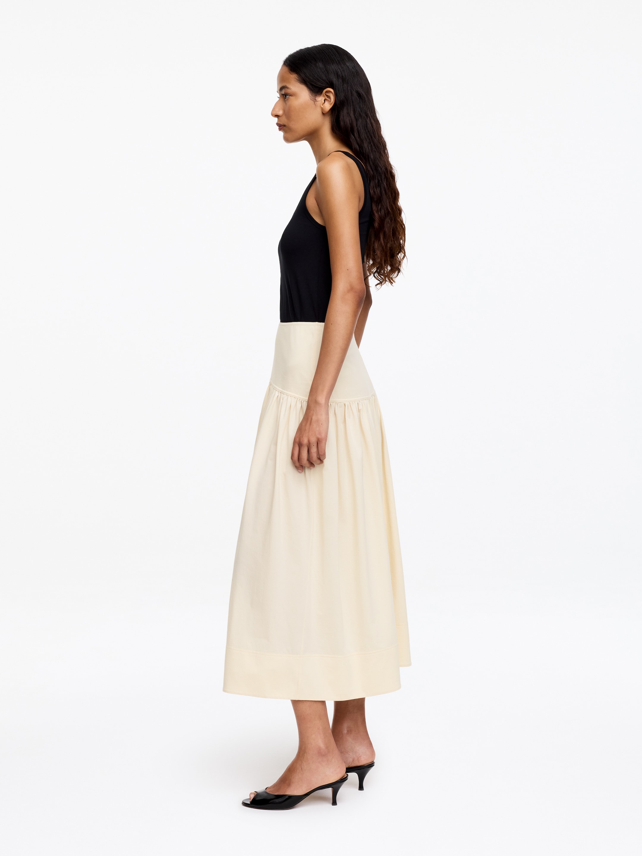 A-Line Midi Skirt - Beige - Regular fit - Women - StillMedia/Lookbook - 3