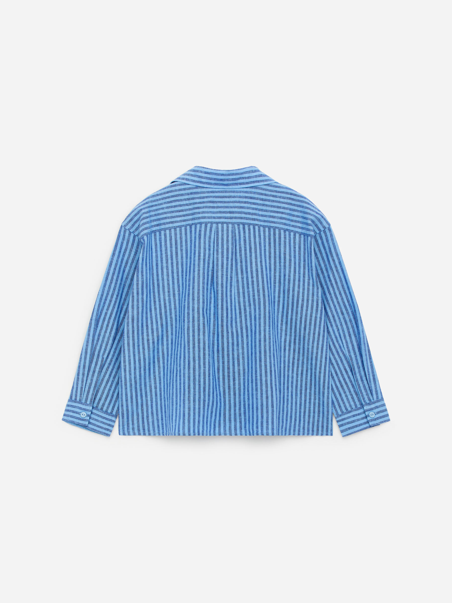 Linen-Cotton Shirt - Blue/Striped - Regular fit - Children - StillMedia/DescriptiveStillLife - 3