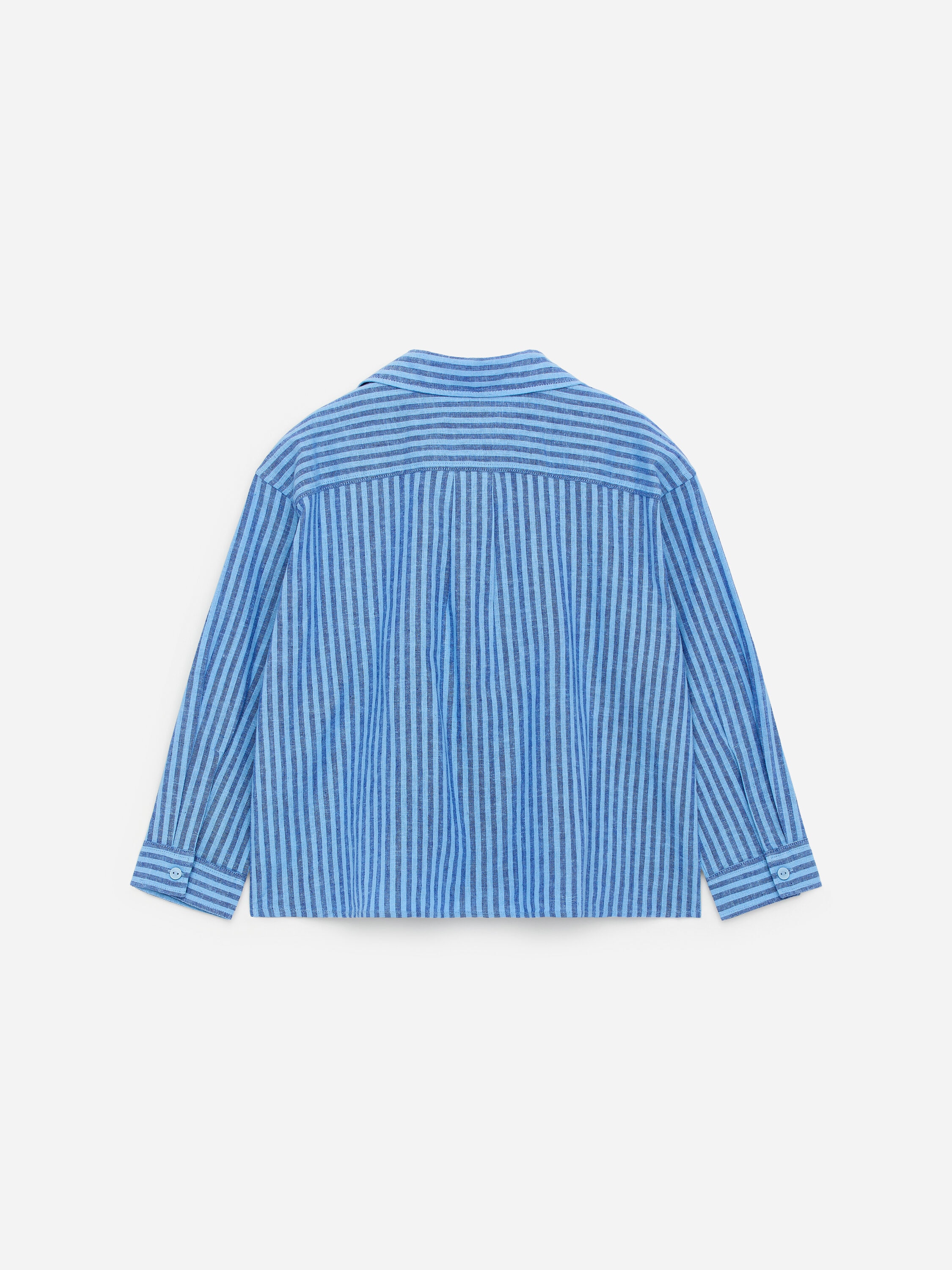 Linen-Cotton Shirt – Blue/Striped – Children – ARKET EU