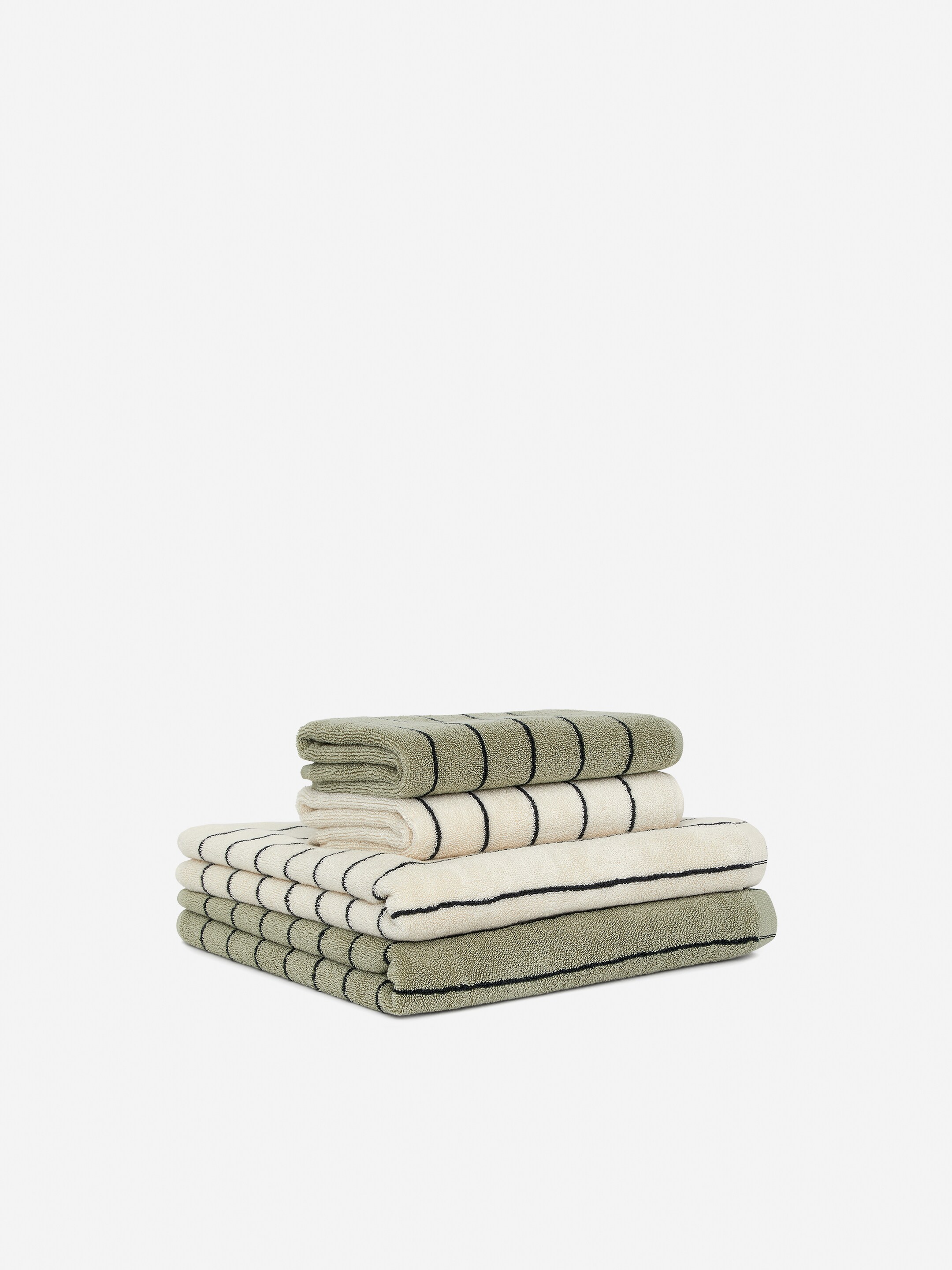 View larger image: Bath Towel 70 x 140 cm - Off White/Black - Home All | H&M GB 3