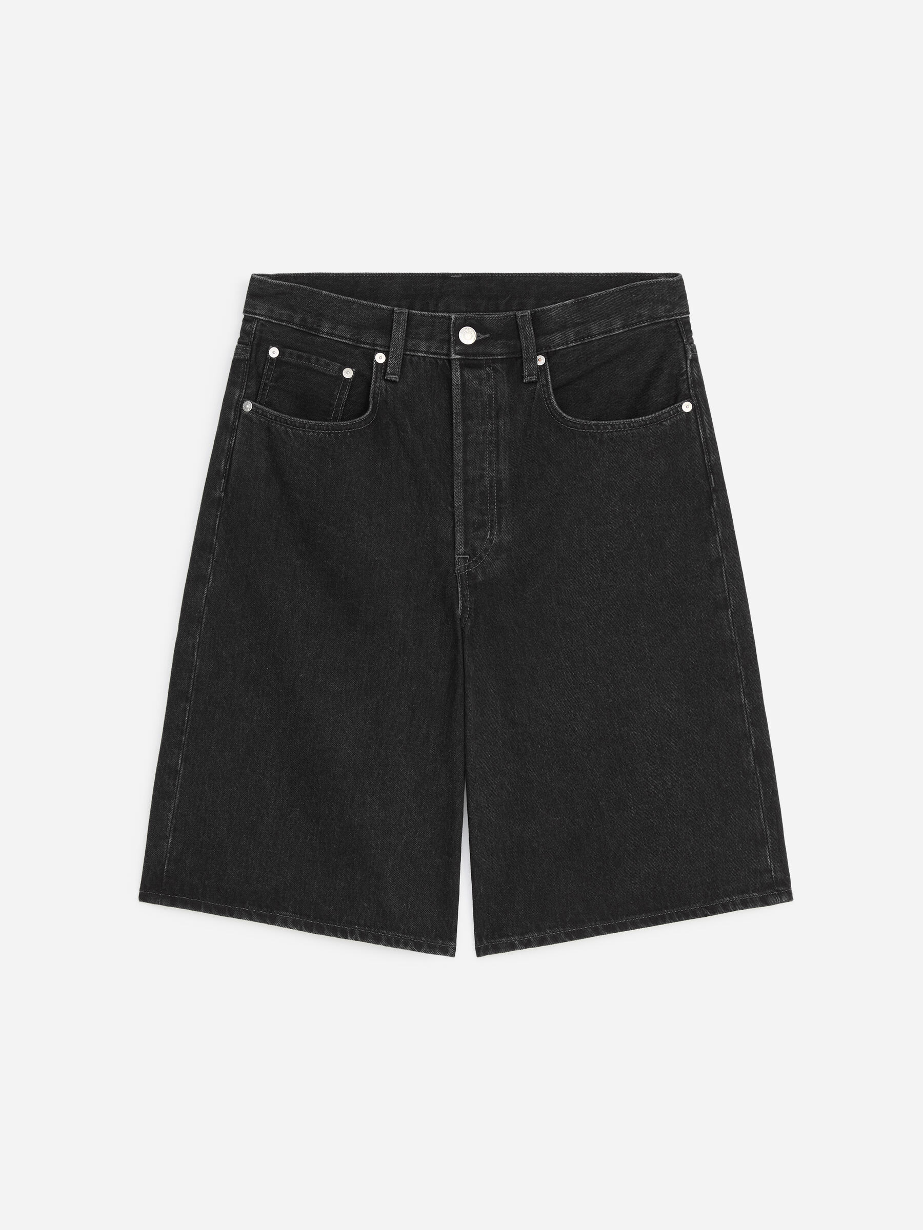 Short long en jean-#000000-19691