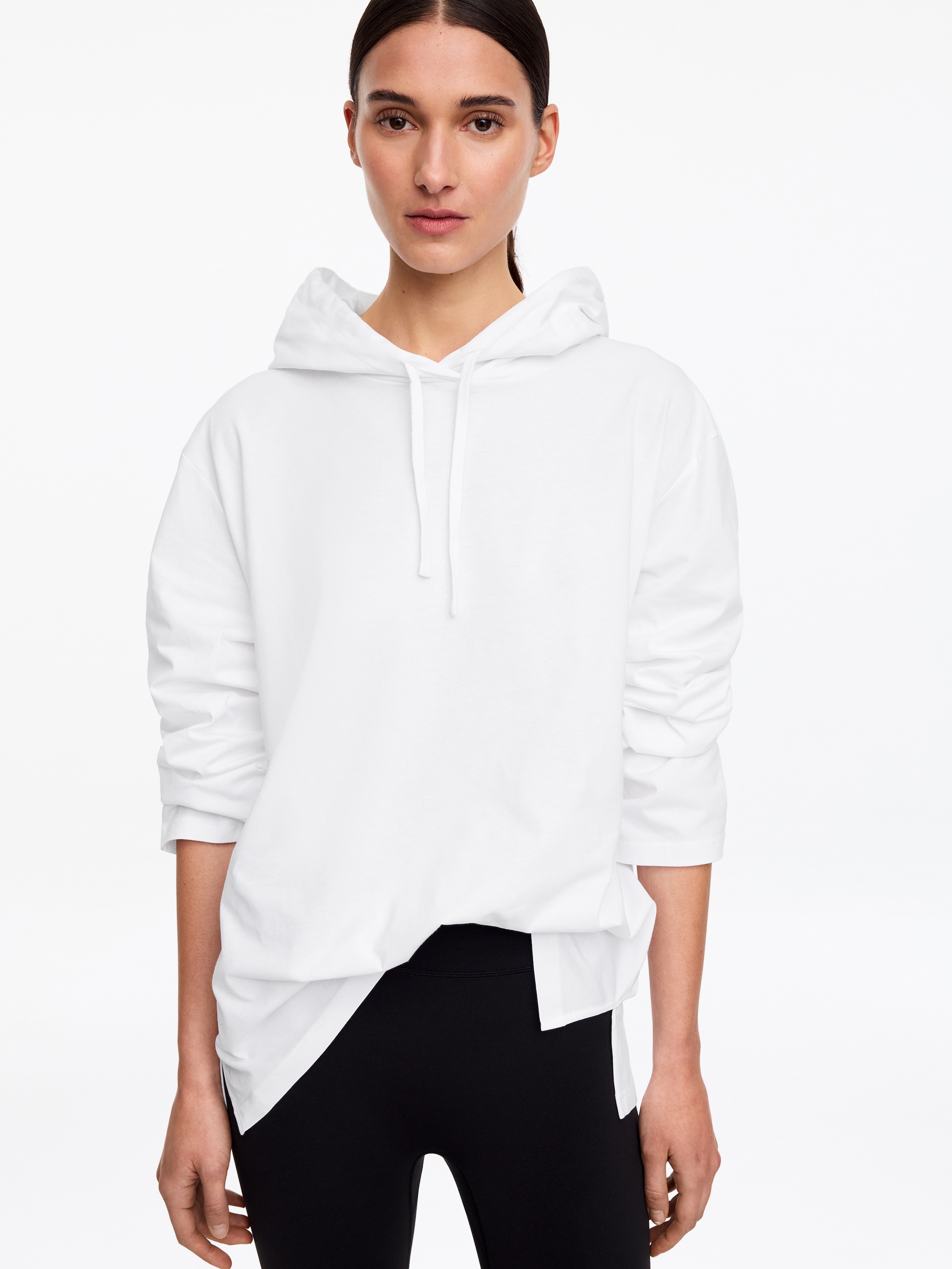 Bluza z kapturem - Biały - Luźny fason - Women - StillMedia/Lookbook - 3