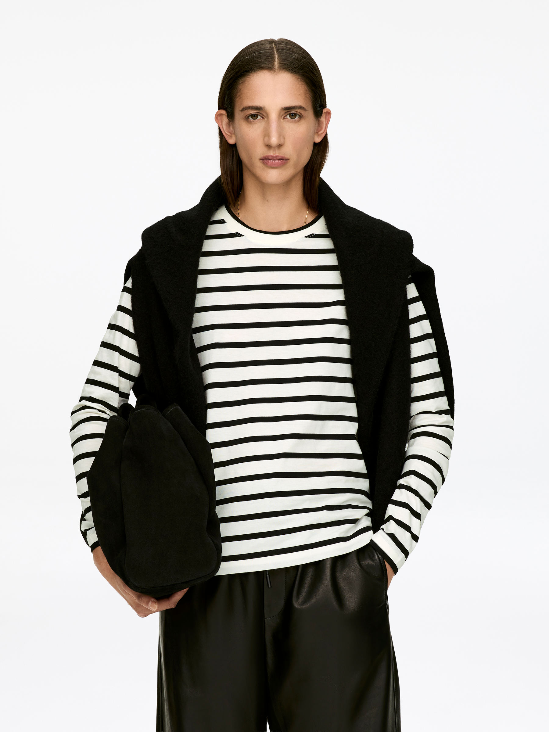 IRIS Signature Long-Sleeve T-Shirt-#F4F3E9-13398