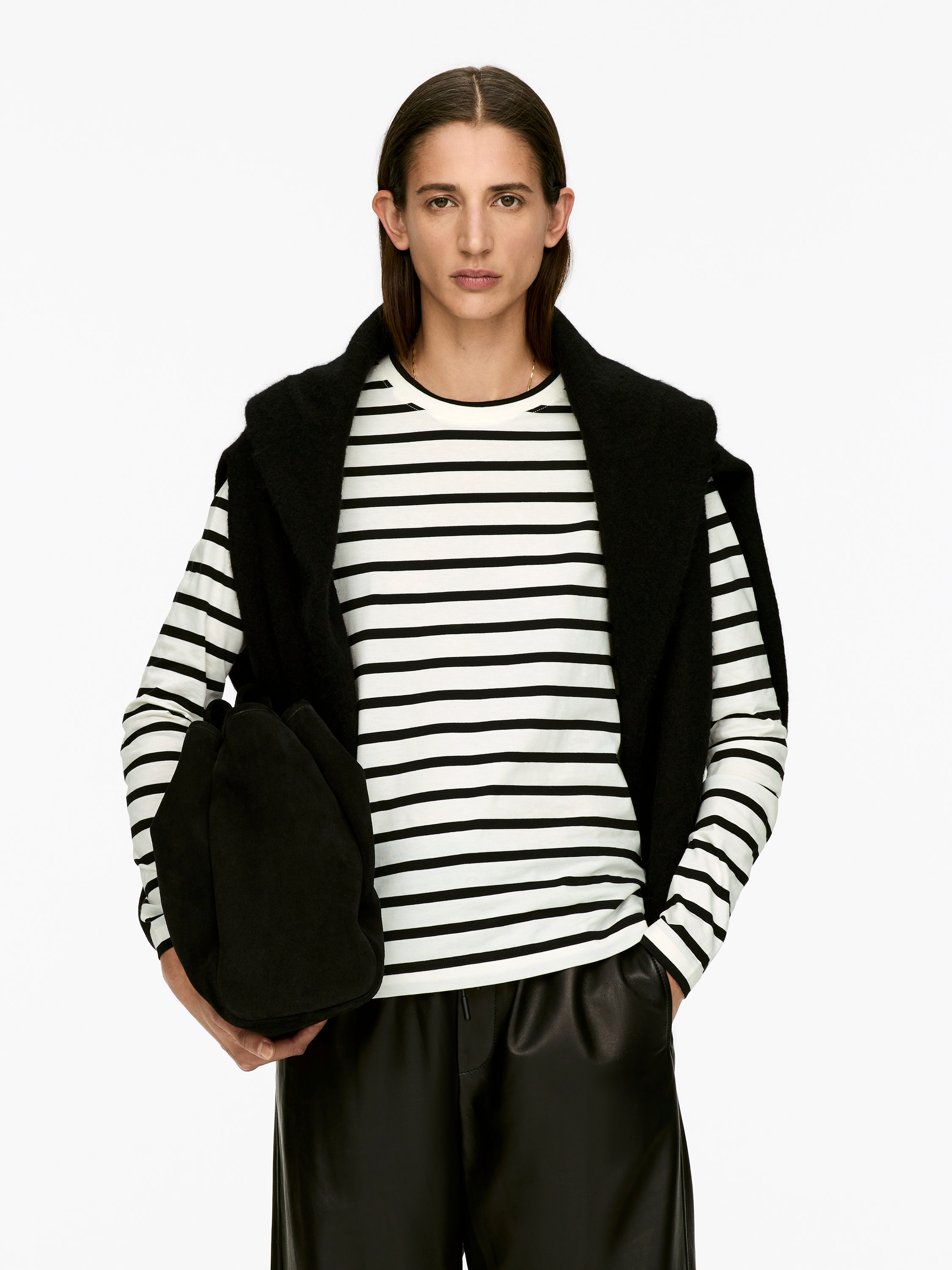 IRIS Signature Long-Sleeve T-Shirt-#F4F3E9-13398