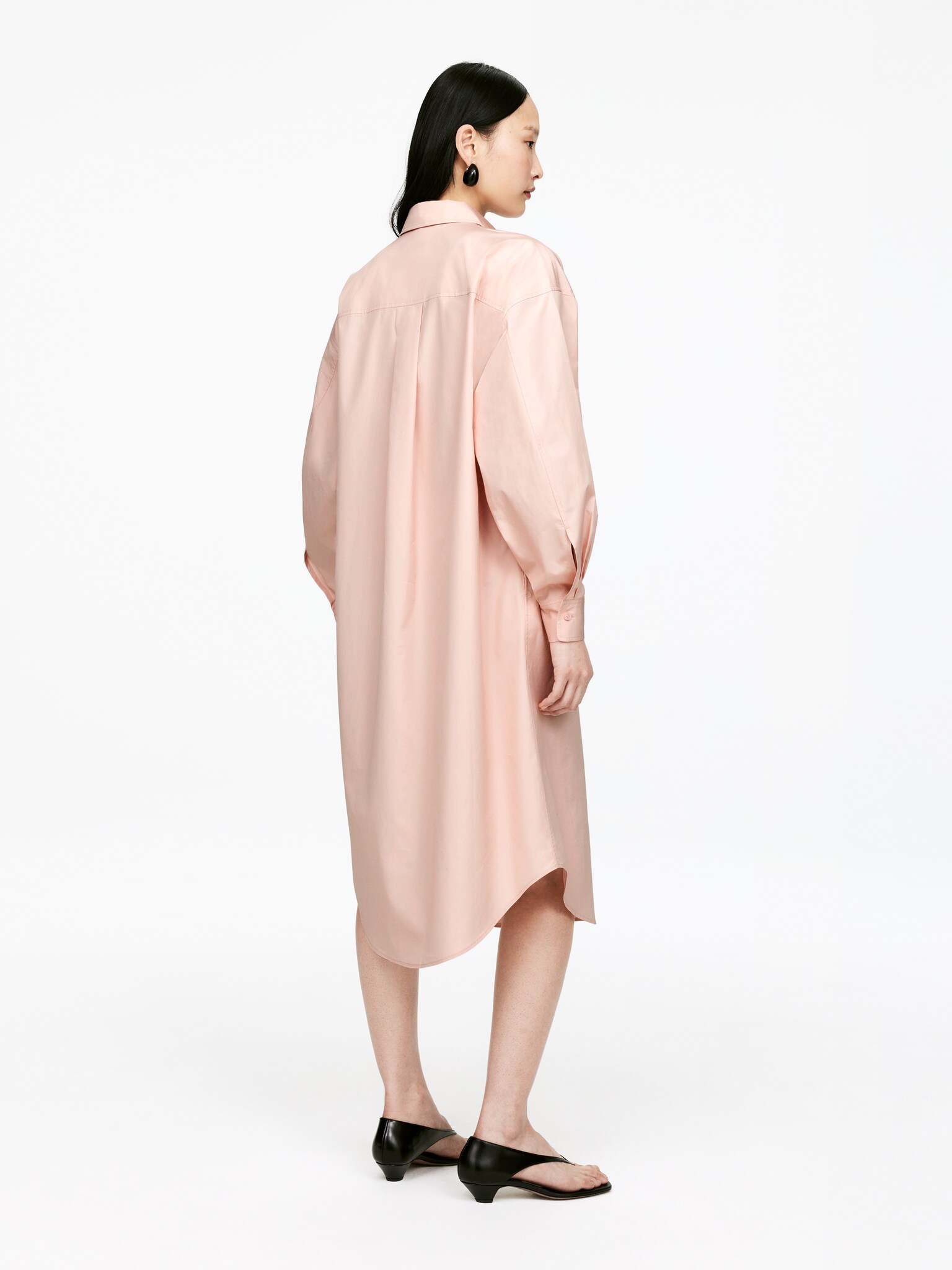 Robe chemise oversize - Rose poudré/Bleu ciel - 5