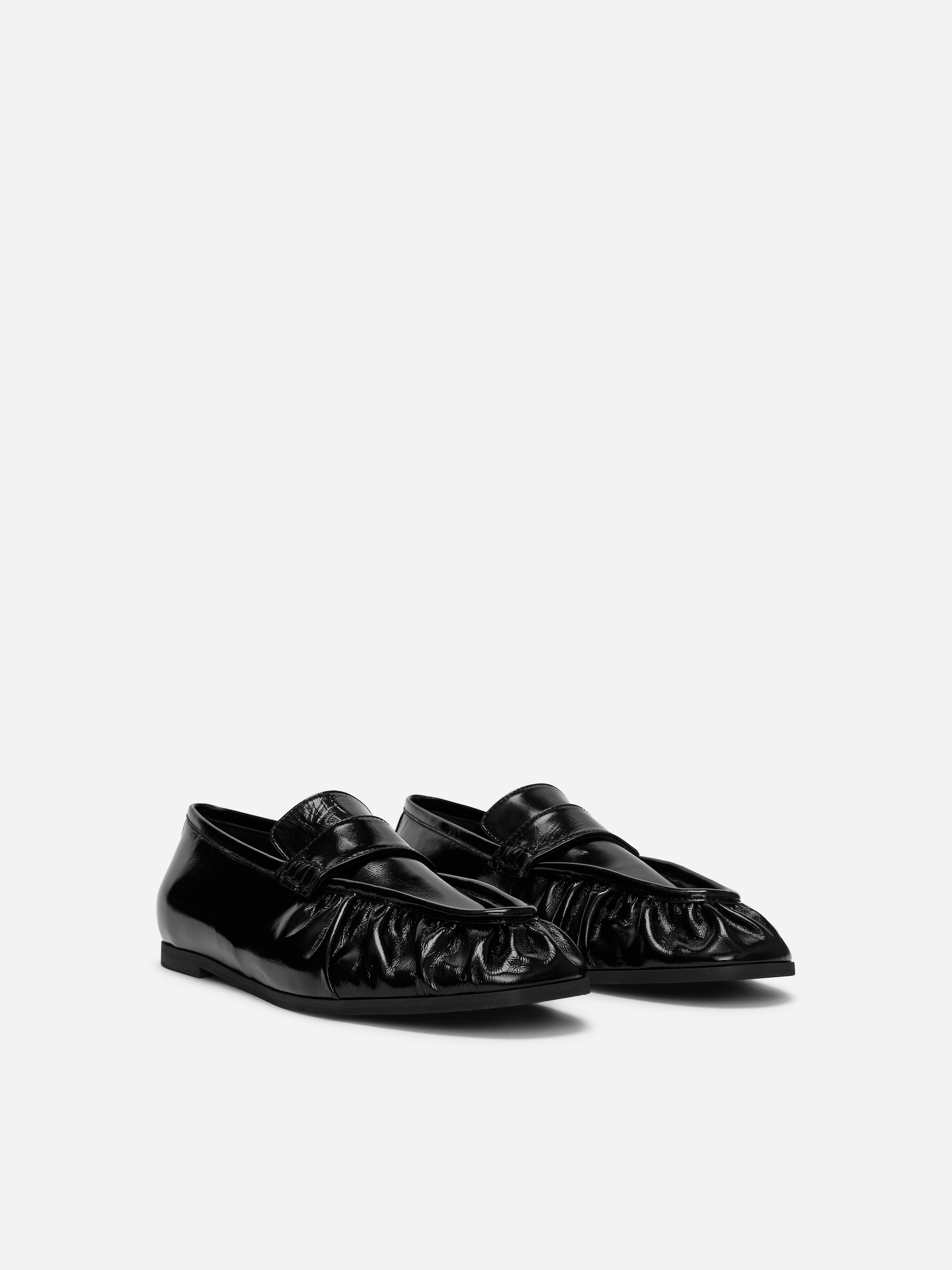 Lacquered Leather Loafers - Black - Women - StillMedia/DescriptiveStillLife - 3