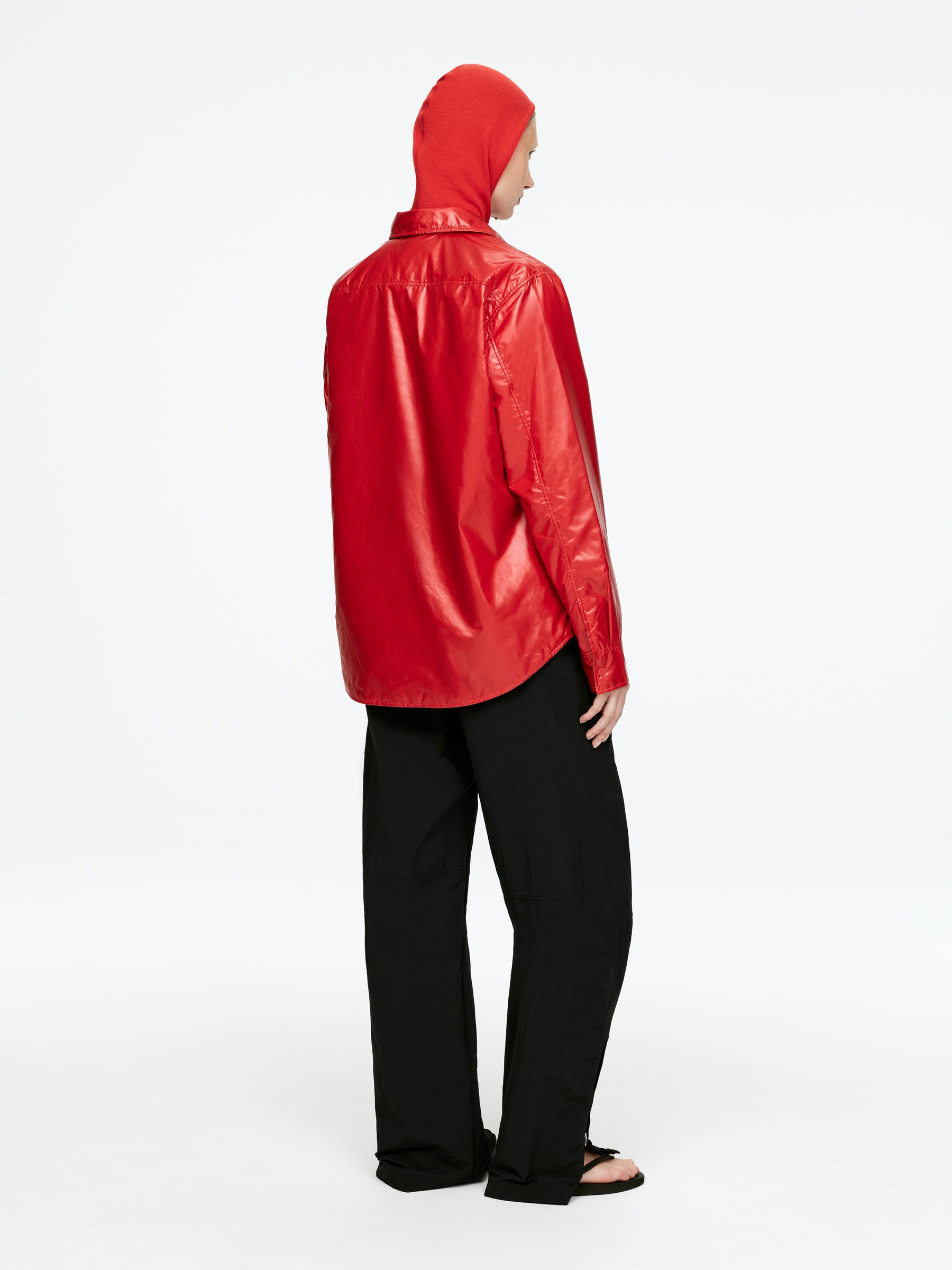 Nylon Overshirt - Red - Regular fit - Women - StillMedia/Lookbook - 5