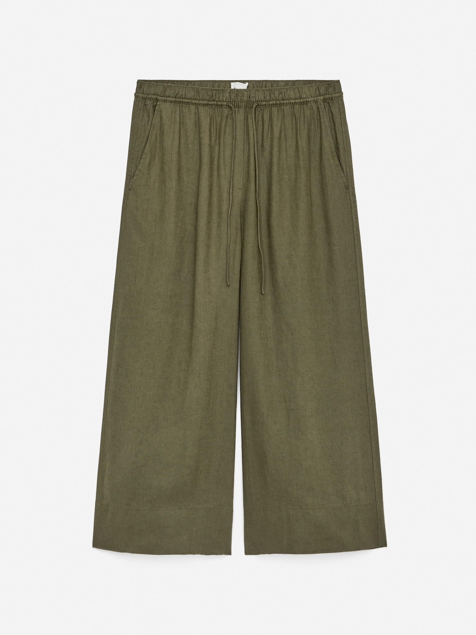 Rövid lenvászon nadrág - Khaki Green/Bézs/White/Sötétkék - 2
