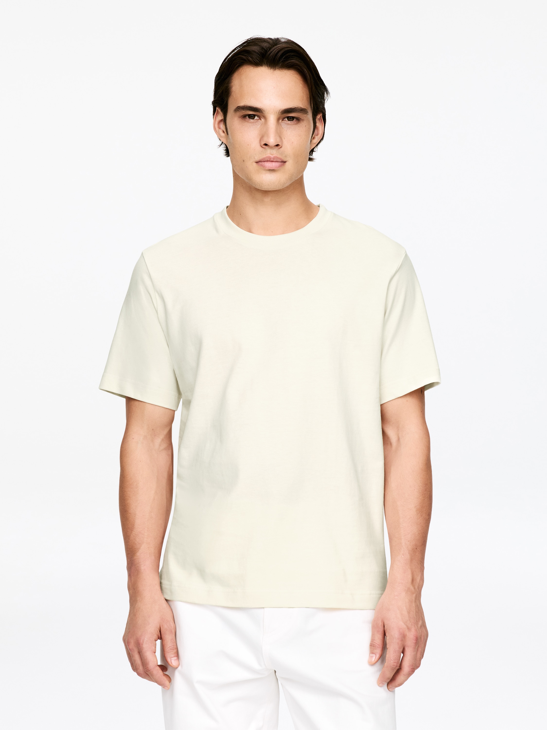 220 GSM Relaxed T-Shirt - Off White/White/Dark Blue/Black/Light Grey Melange/Brown/Dark Brown/Khaki Green