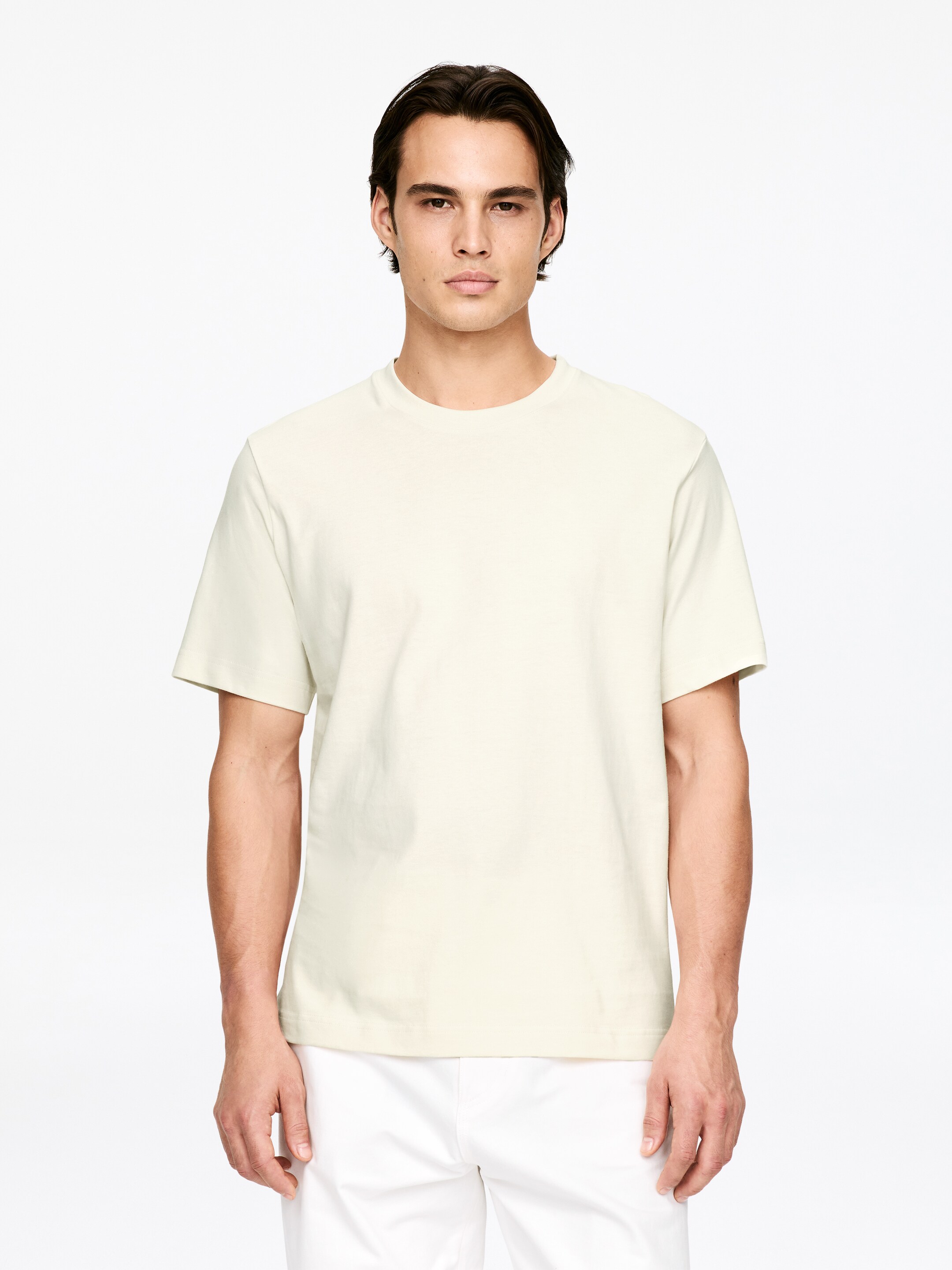 Se større billede: Relaxed T-shirt (220 g/m²) - Offwhite - HERRE | H&M DK 1