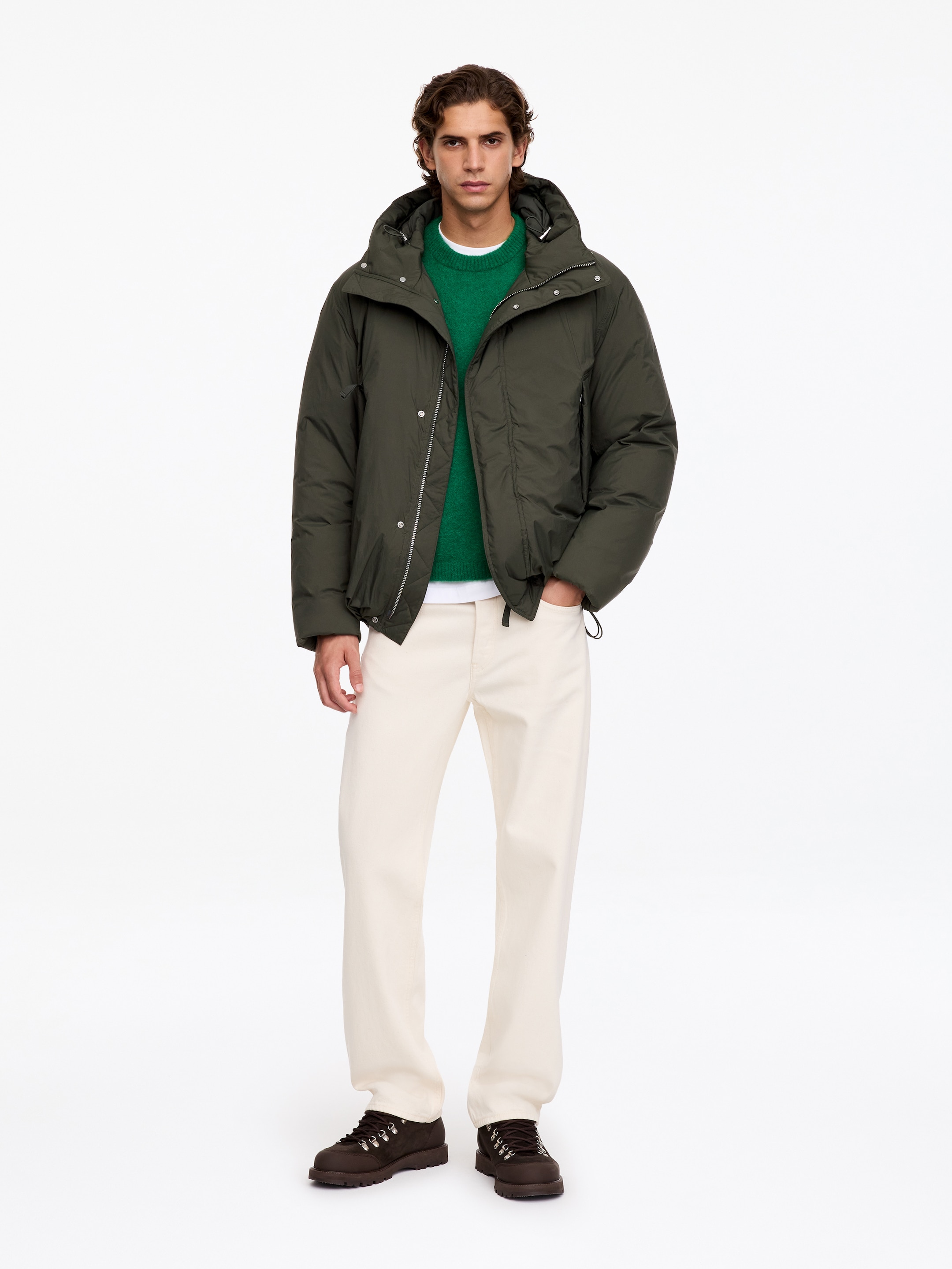 Giacca con cappuccio Re:Down-Green-21107