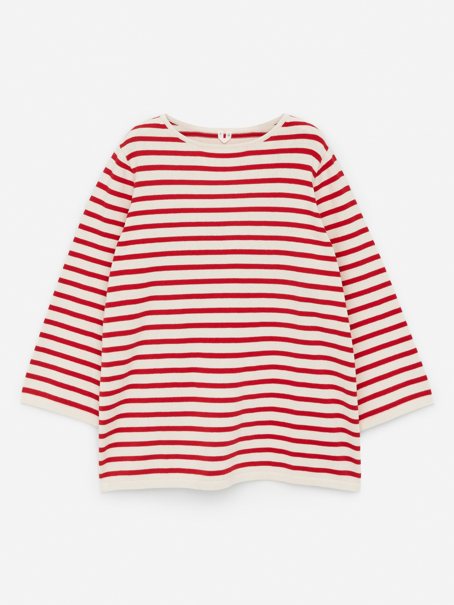 Pull en maille de coton - Rouge/Écru/Beige/Noir