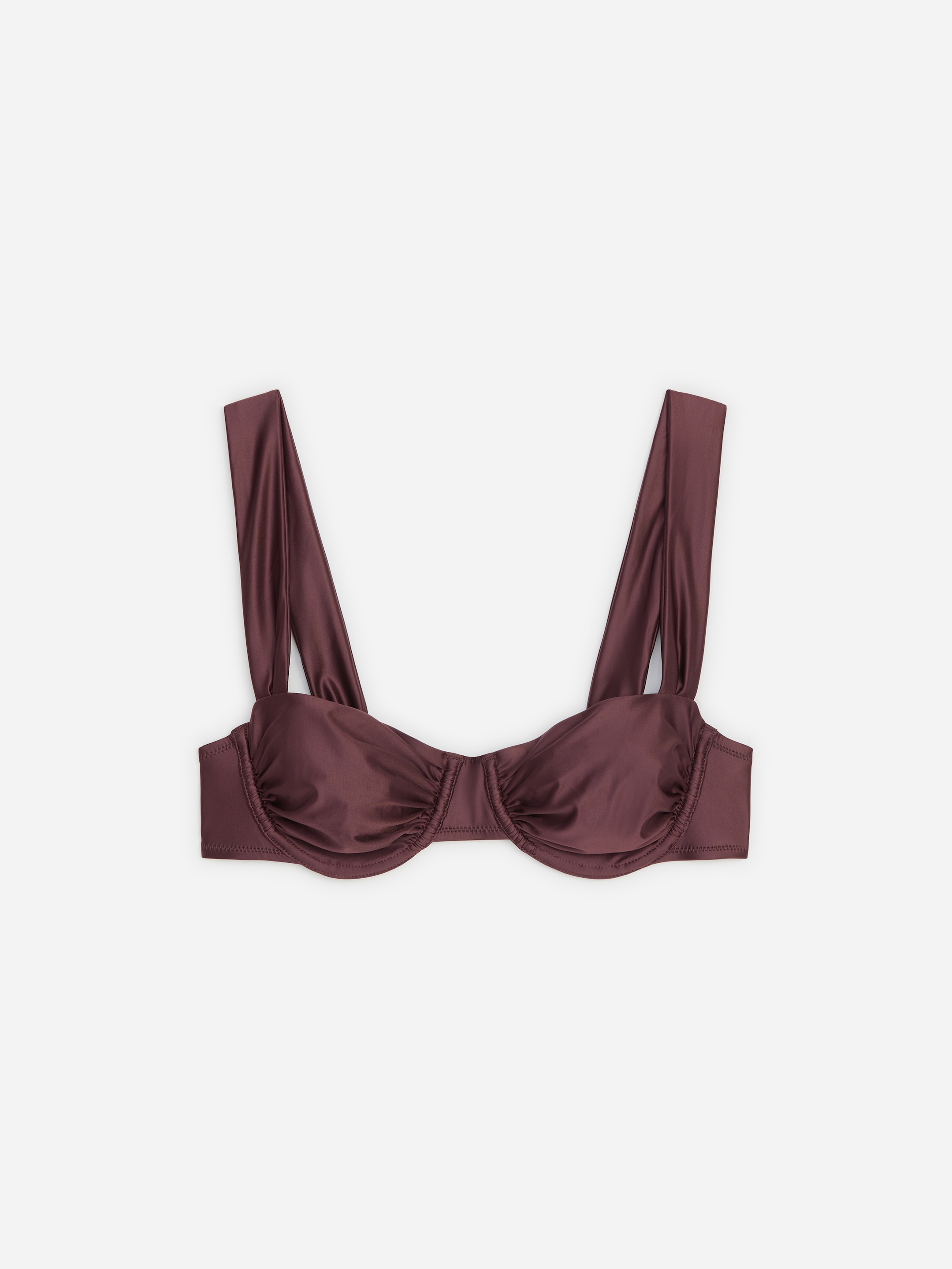 Shiny Bikini Top-#493338-19466