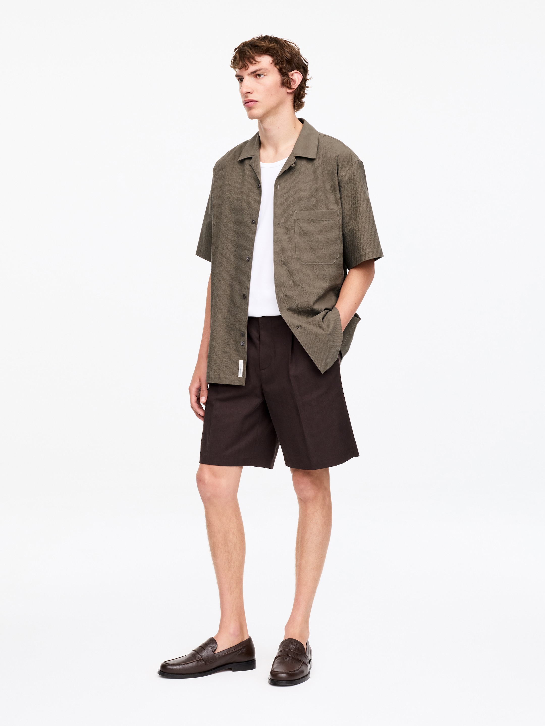 Seersucker Resort Shirt - Mole - Regular fit - Men - StillMedia/Lookbook - 7