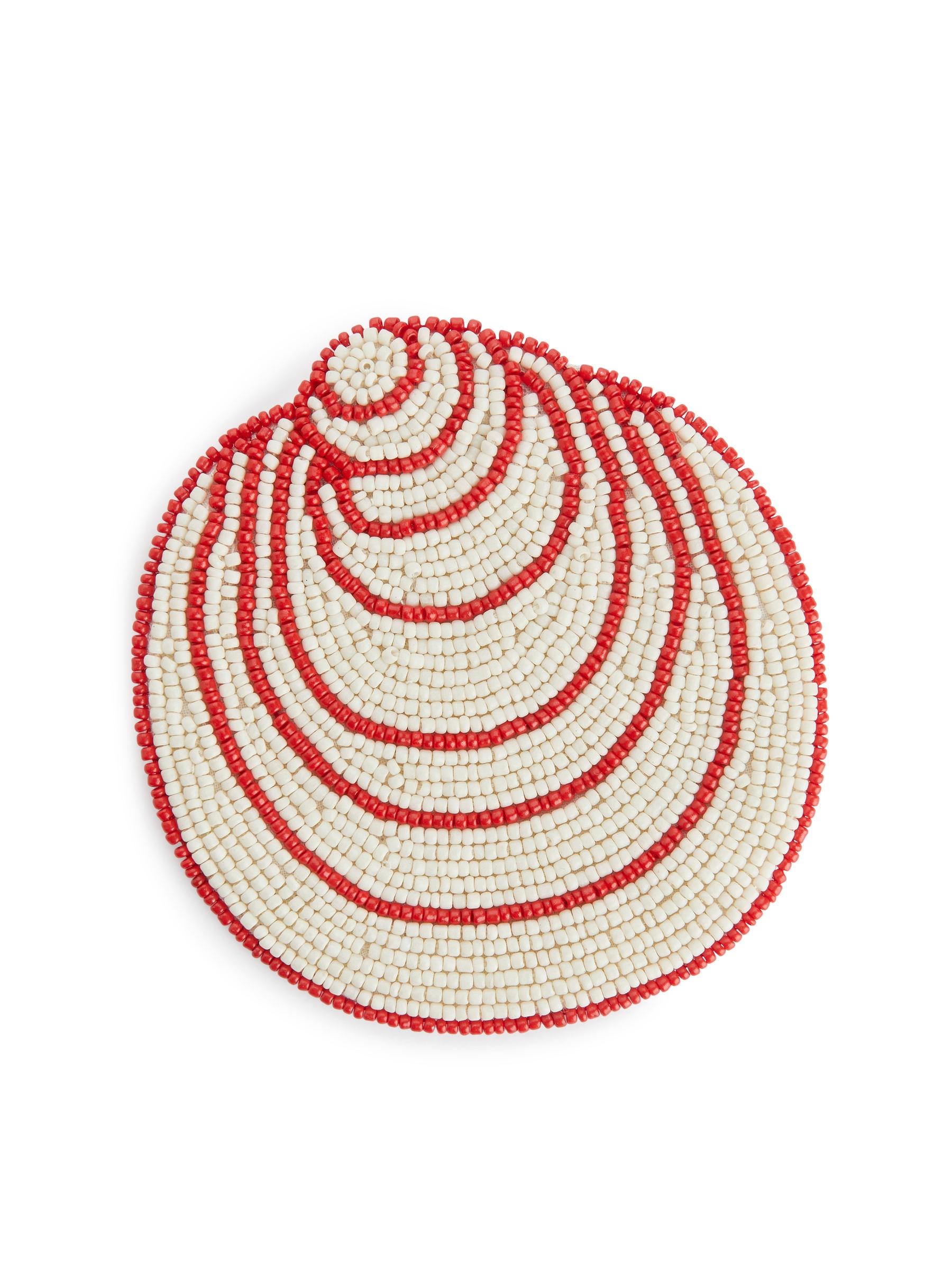 Glass Bead Coaster - White/Red - Homeware - StillMedia/DescriptiveStillLife - 2
