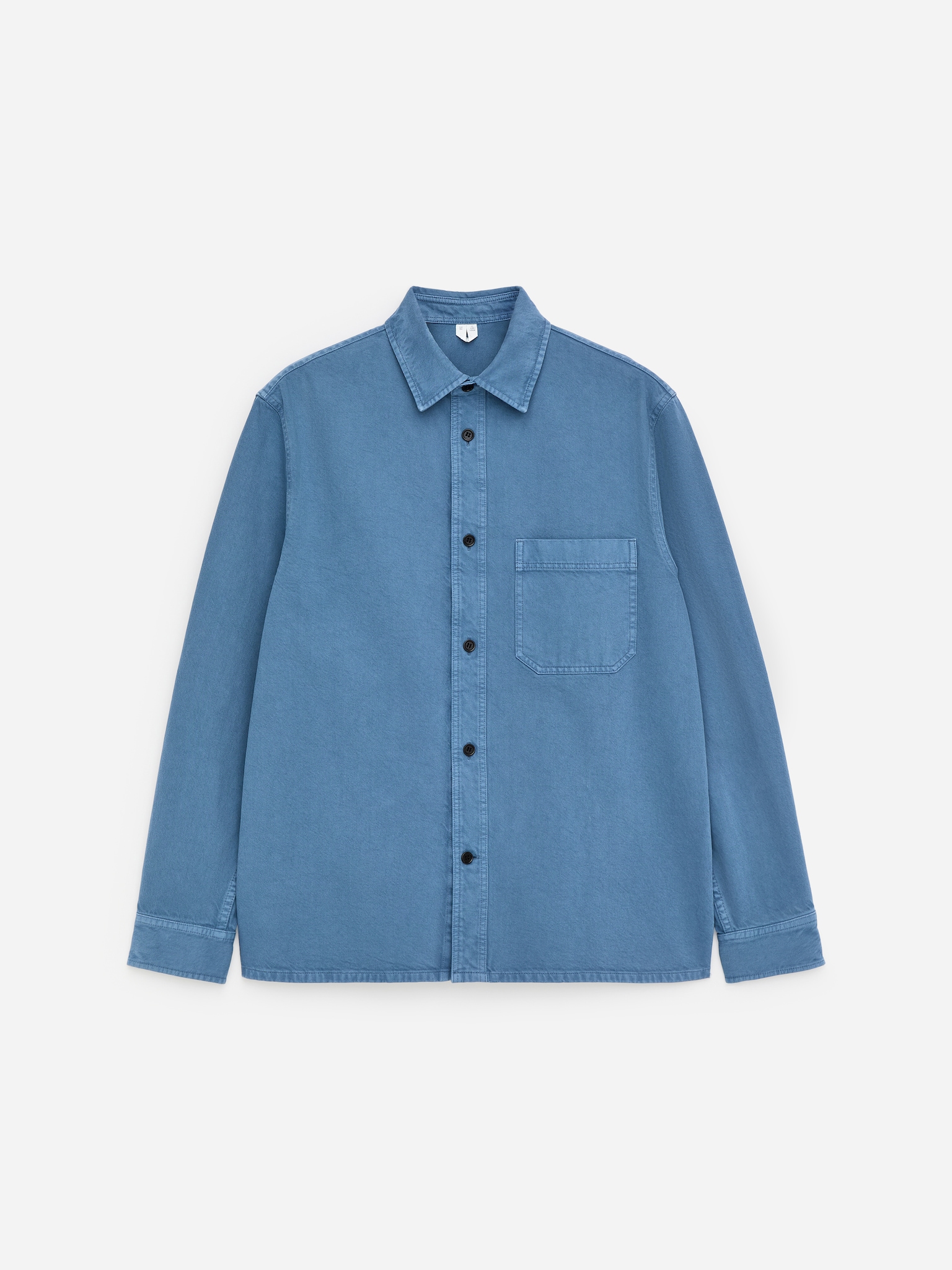 Cotton Overshirt - Blue/Beige