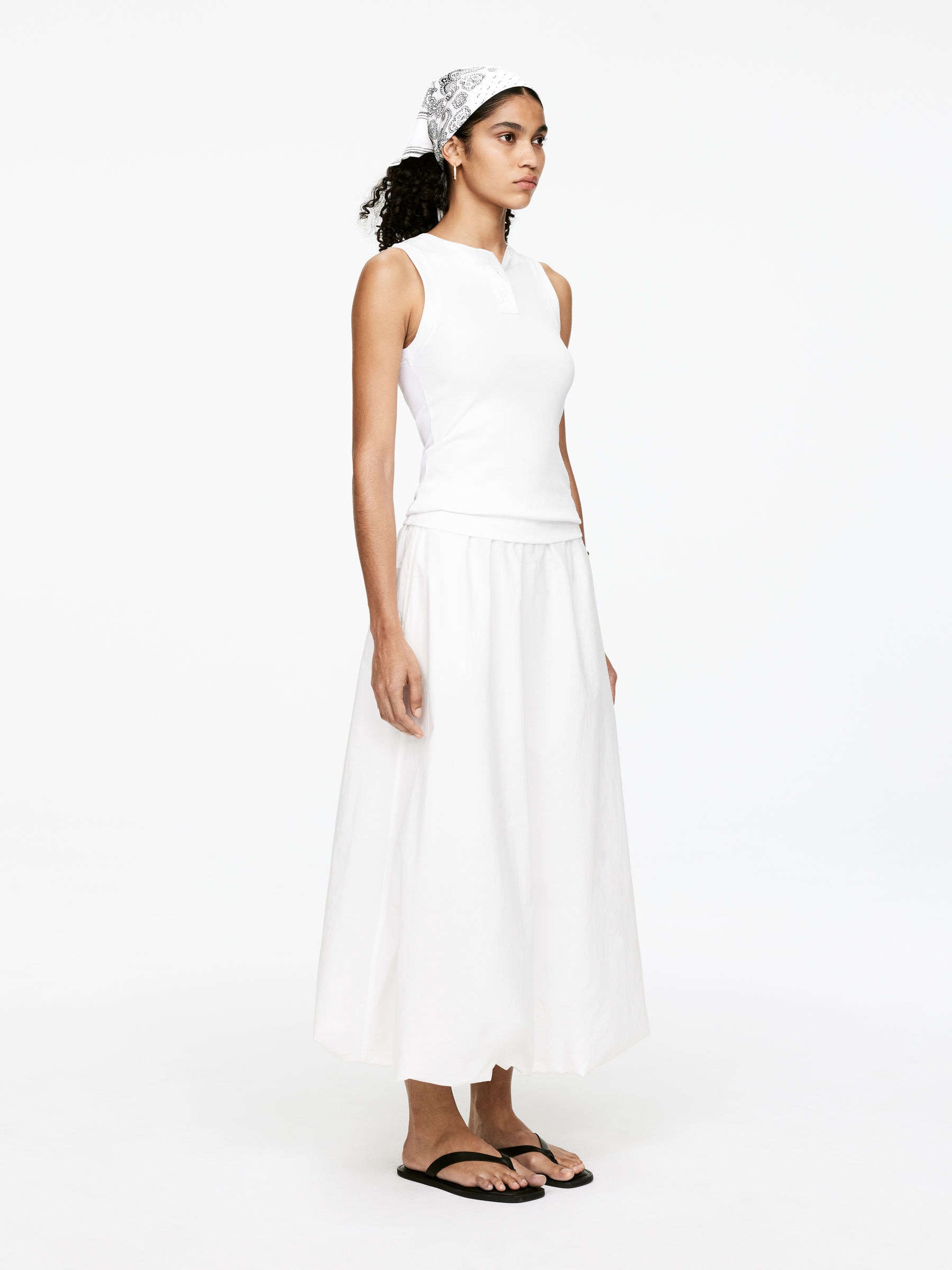 Rib Tank Top - White - Slim fit - Women - StillMedia/Lookbook - 5