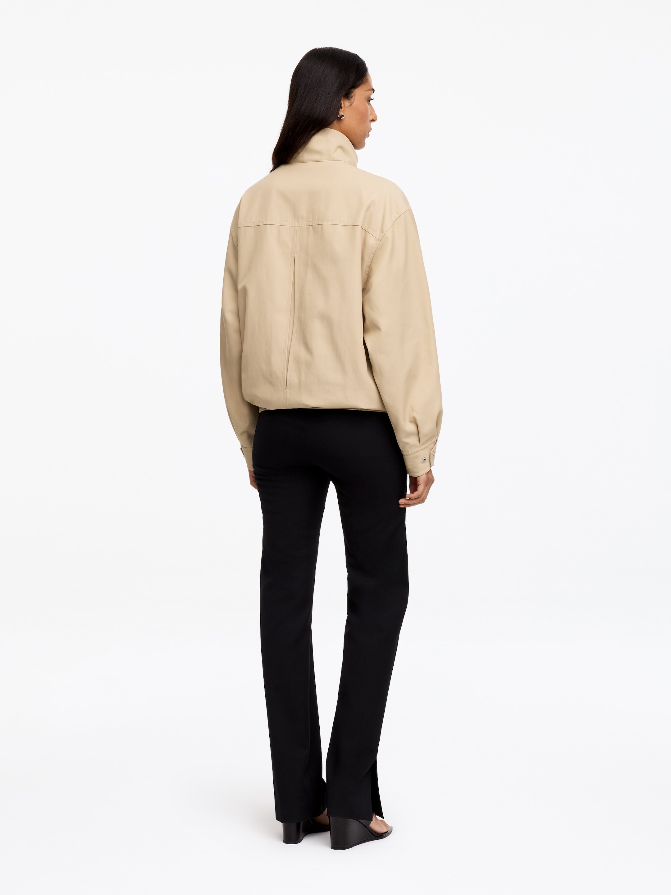 Harrington Jacket - Beige - Oversized - women - StillMedia/Lookbook - 9