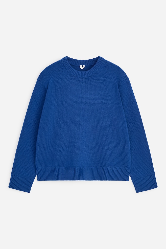 Pullover aus schwerem Wollstrick - Knallblau/Hellgrau meliert/Dunkelblau/Anthrazitgrau meliert/Cremeweiß/Hellgelb/Blau - 1