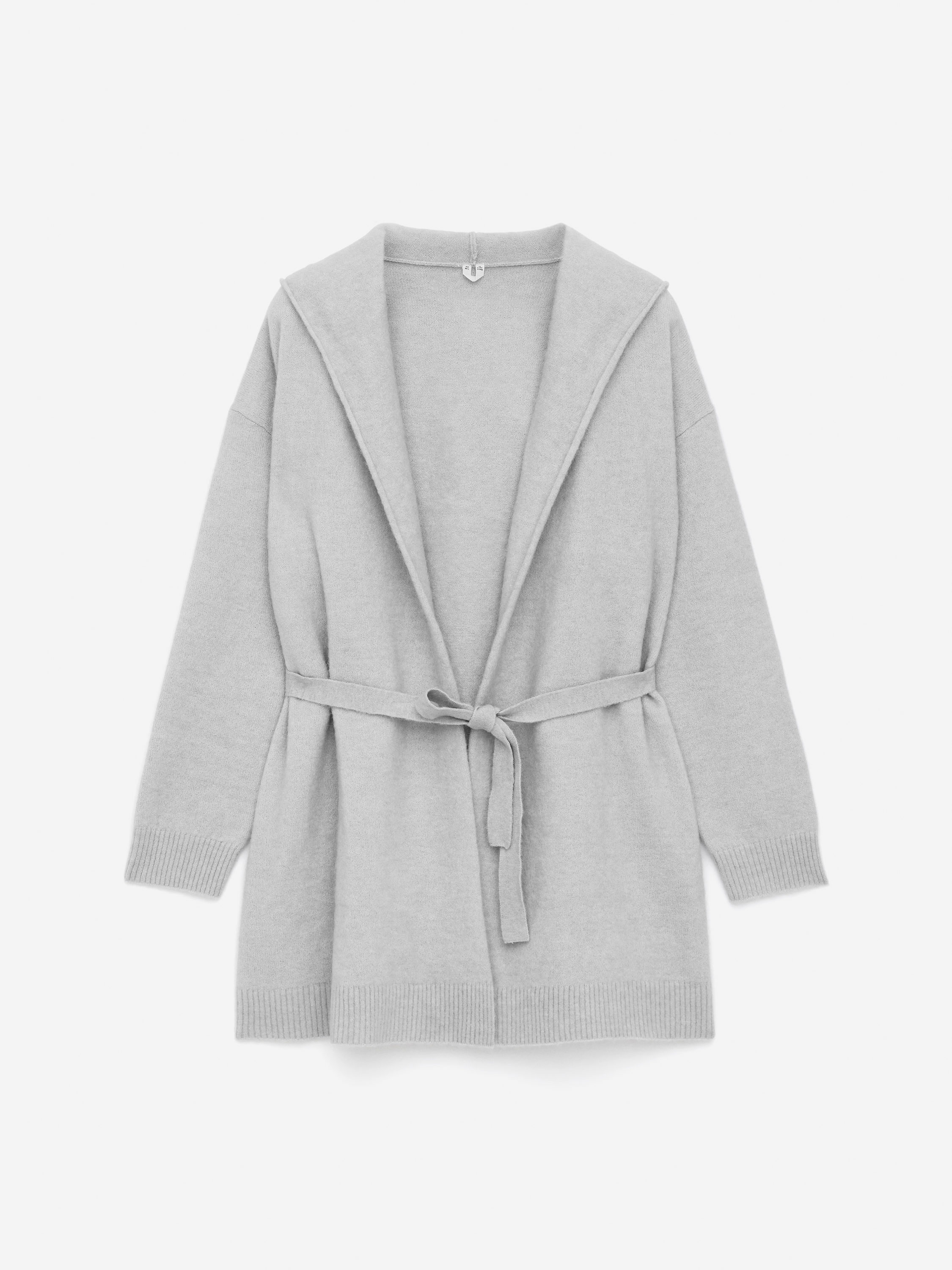 Alpaca-Wool Blend Cardigan-Grey-16620