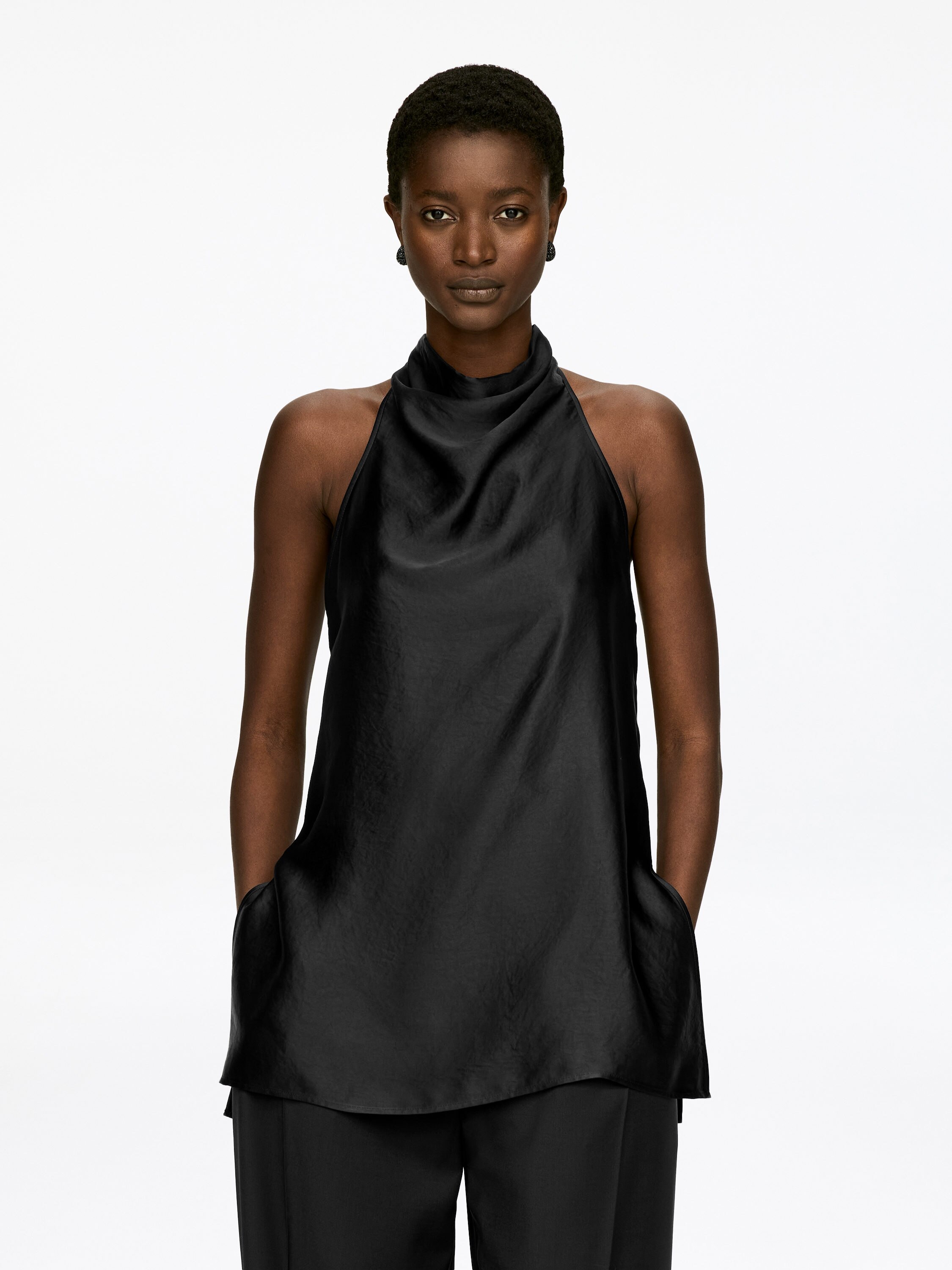 Halterneck Top - Black - Regular fit - Women - StillMedia/Lookbook - 5