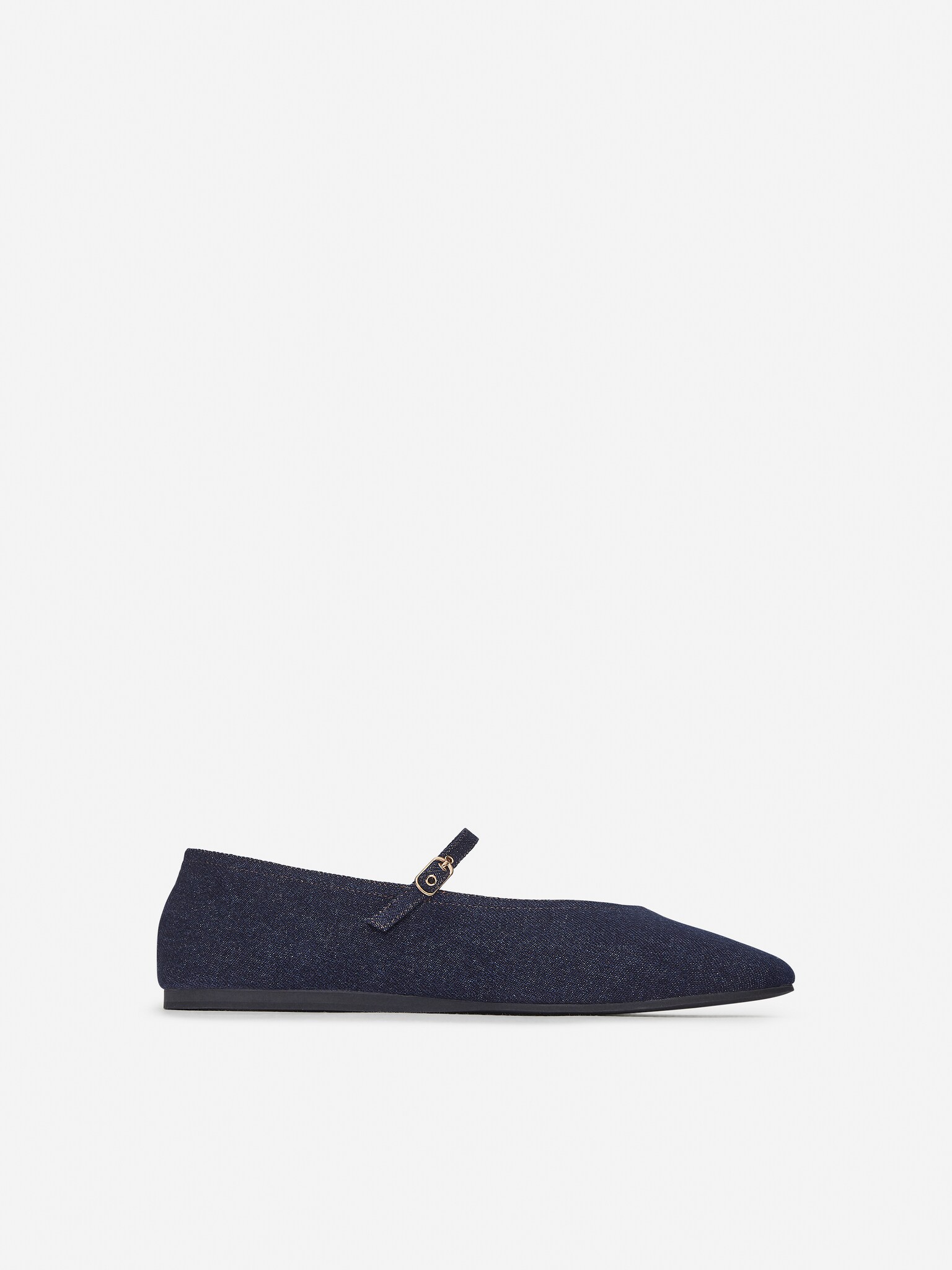 Chaussures babies plates en denim - Bleu foncé