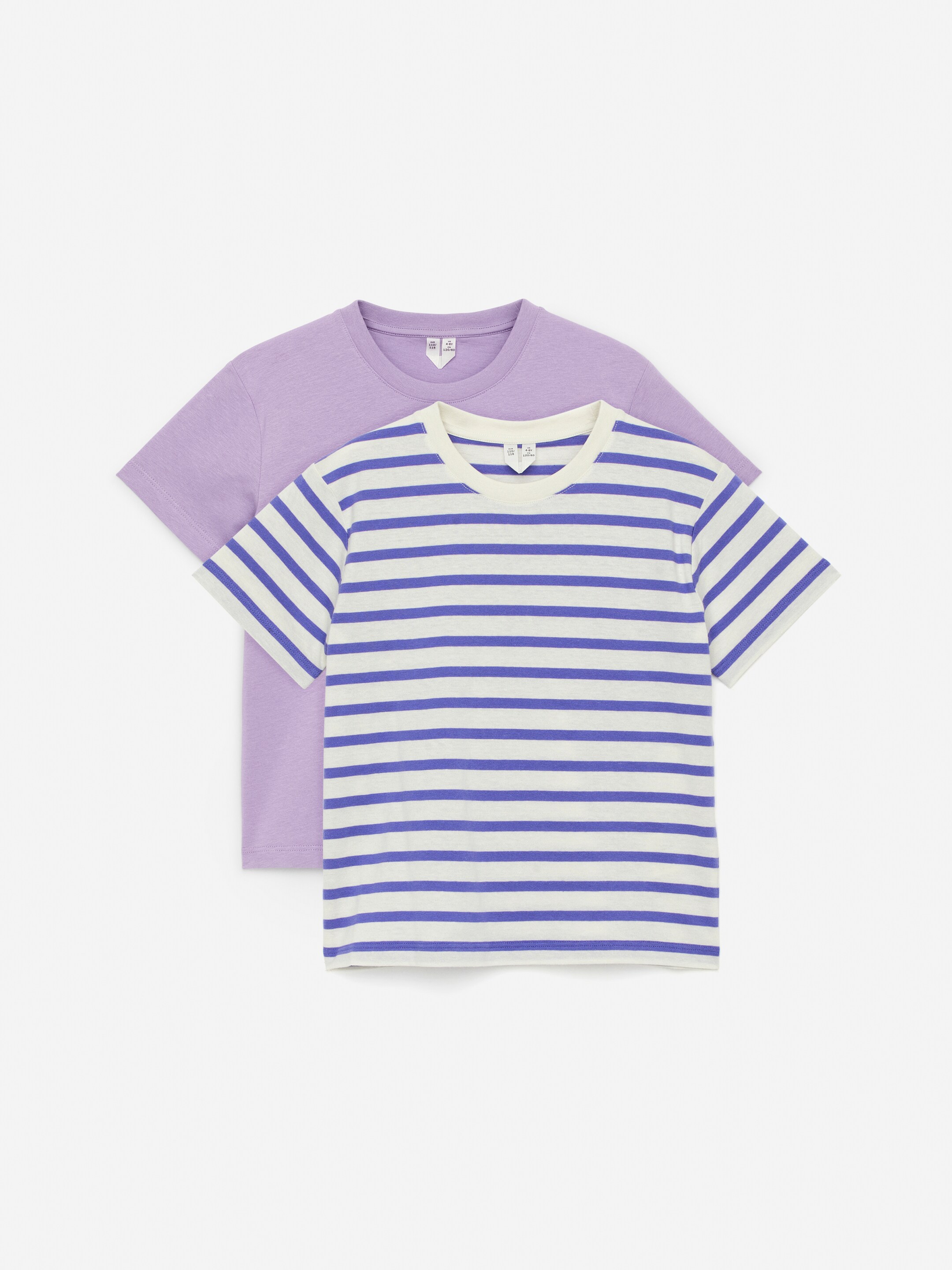 Nagyobb kép megtekintése: Kerek nyakú póló, 2 darabos szett - Lila/fehér - GYEREK | H&M HU 1