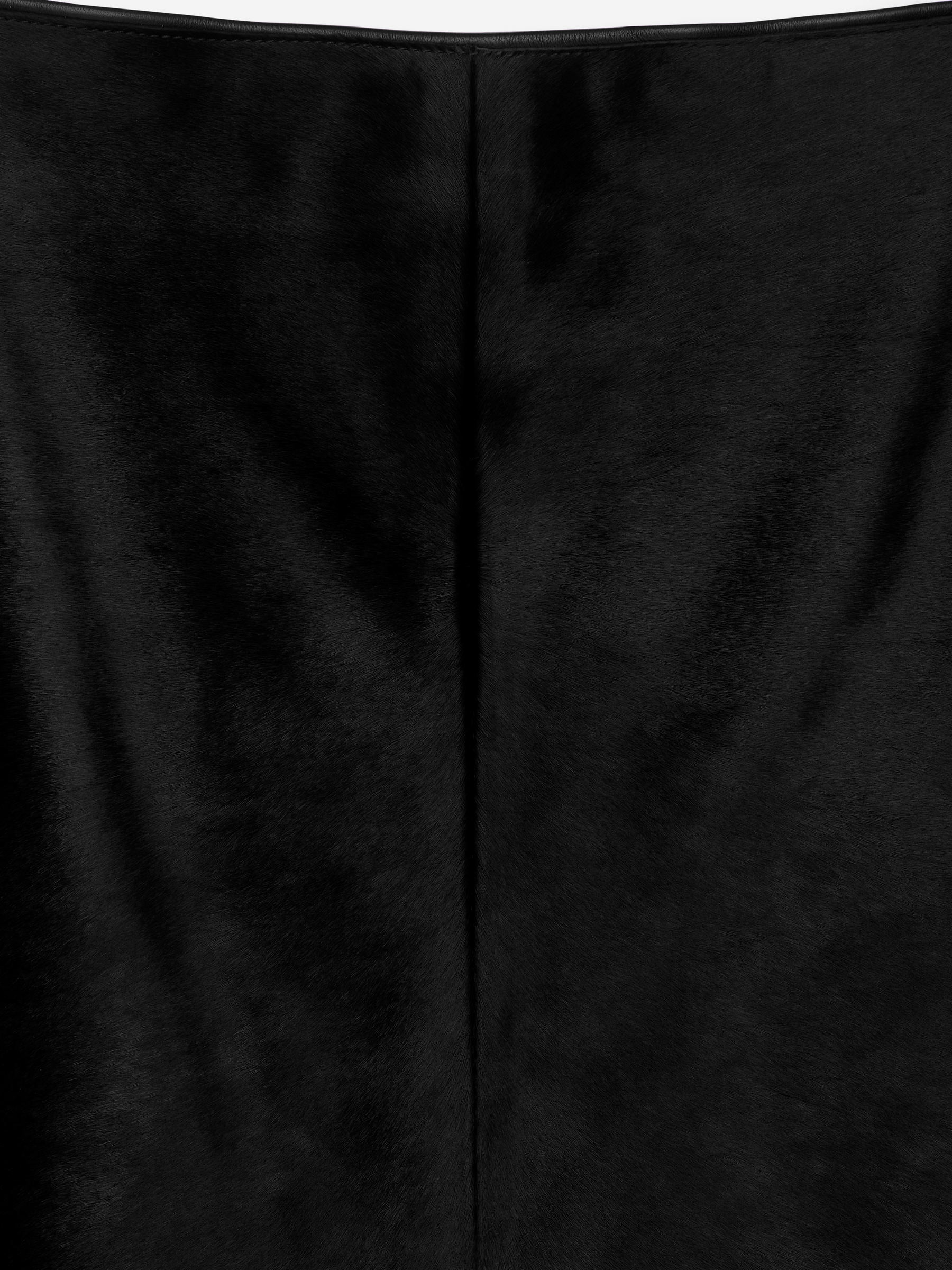 Pony Hair-Effect Mini Skirt - Black - Regular fit - Women - StillMedia/DescriptiveDetail - 1