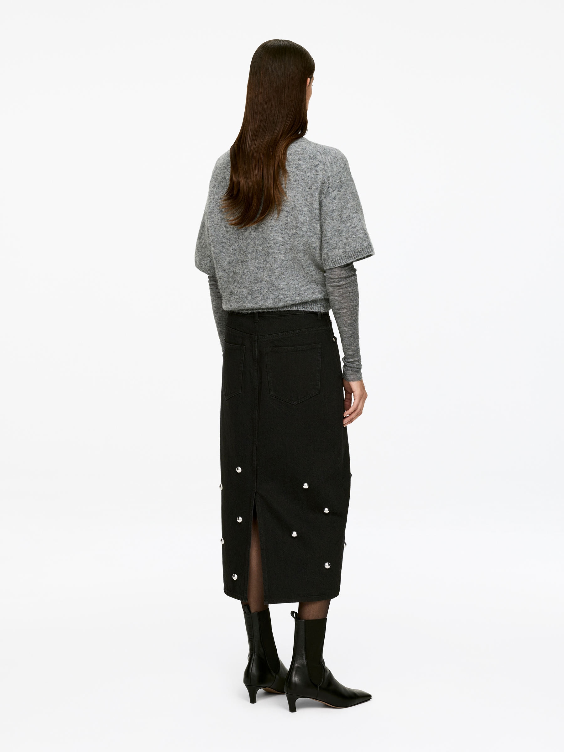 Studded Skirt - Black - Regular fit - Women - StillMedia/Lookbook - 5