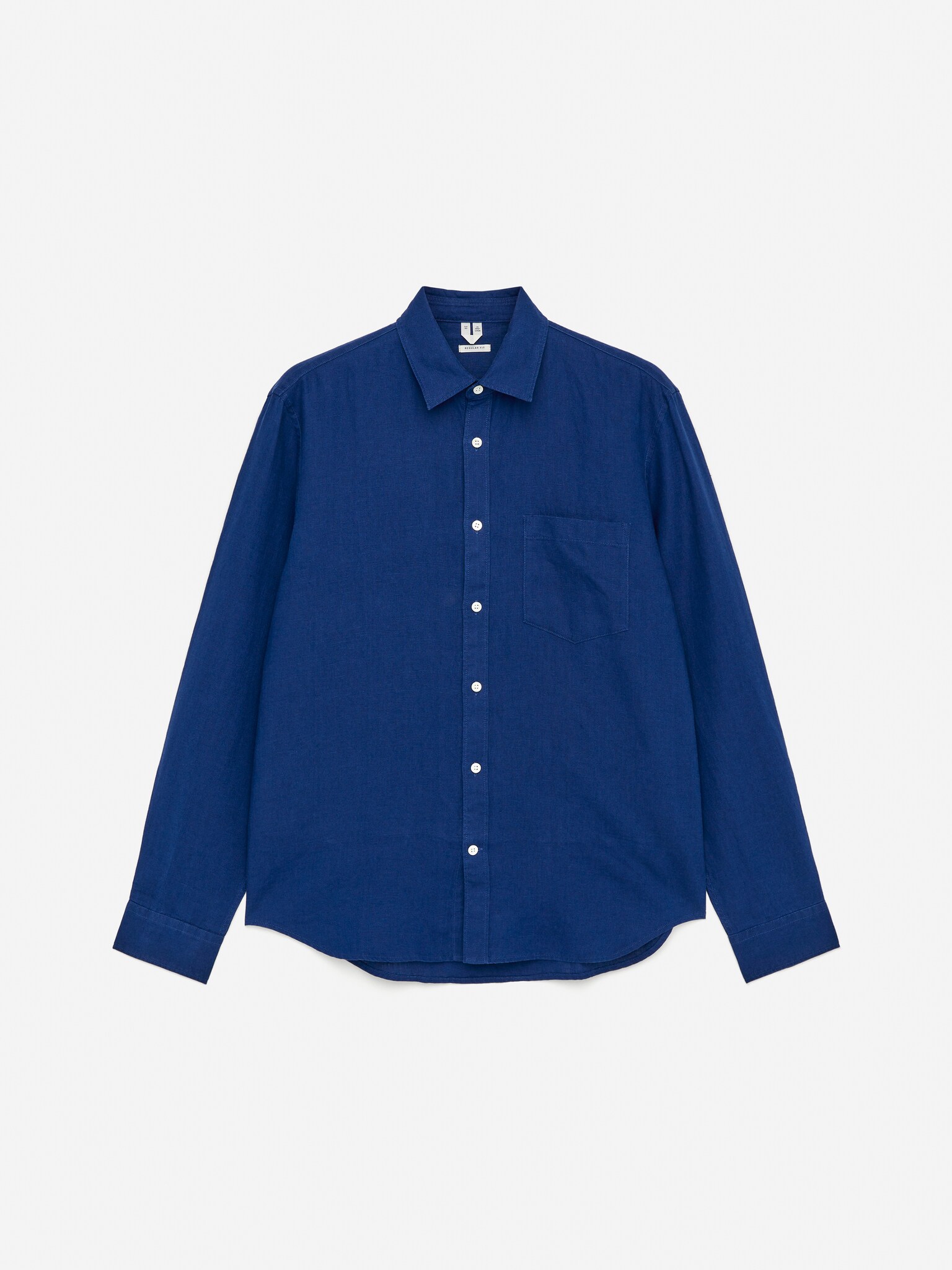 Camisa de lino de corte regular fit - Azul/Azul oscuro/Beige/Marrón/Verde empolvado/Blanco