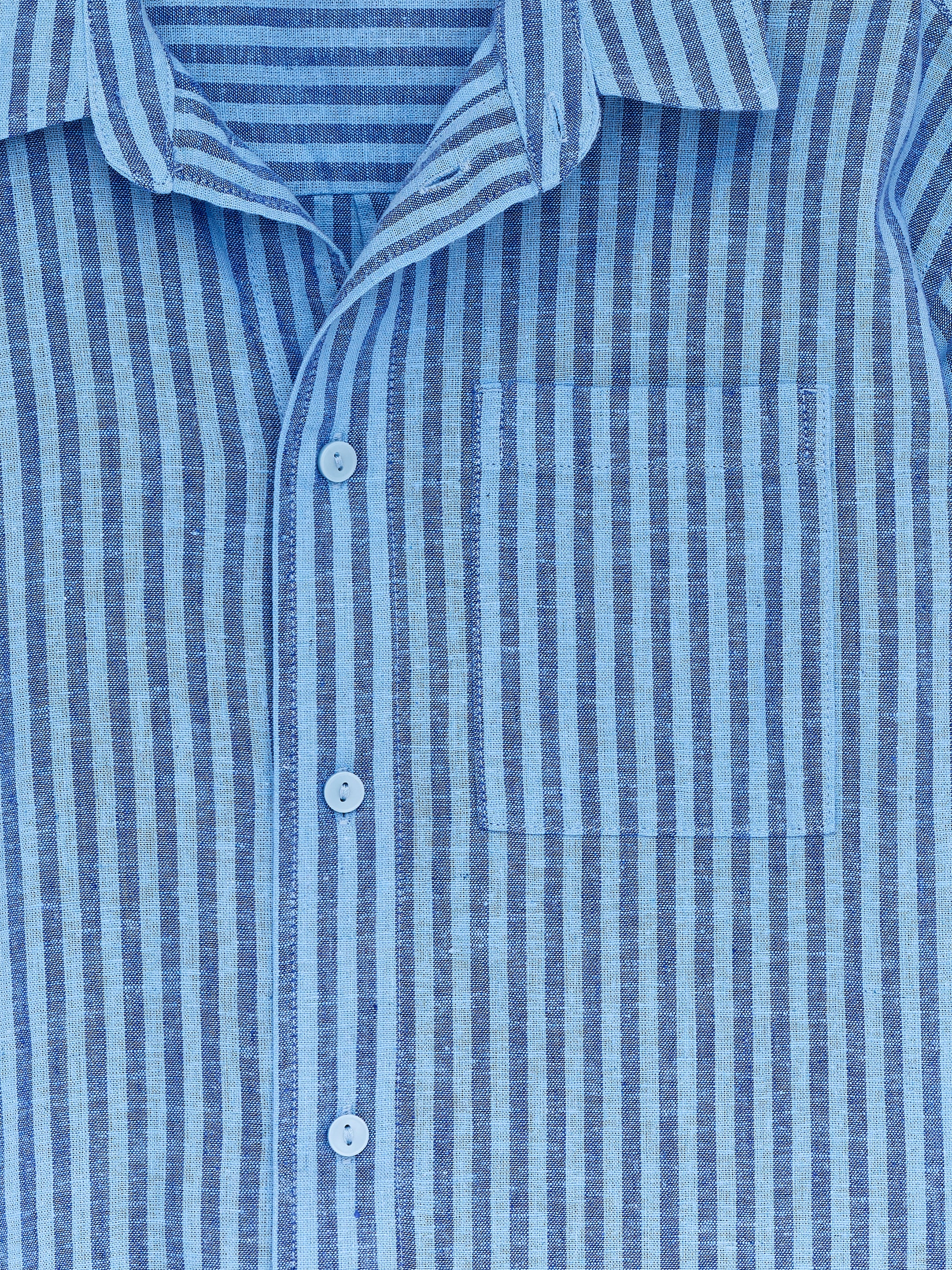 Chemise en lin et coton - Bleu/Rayé - Regular fit - Enfant - StillMedia/DescriptiveDetail - 2