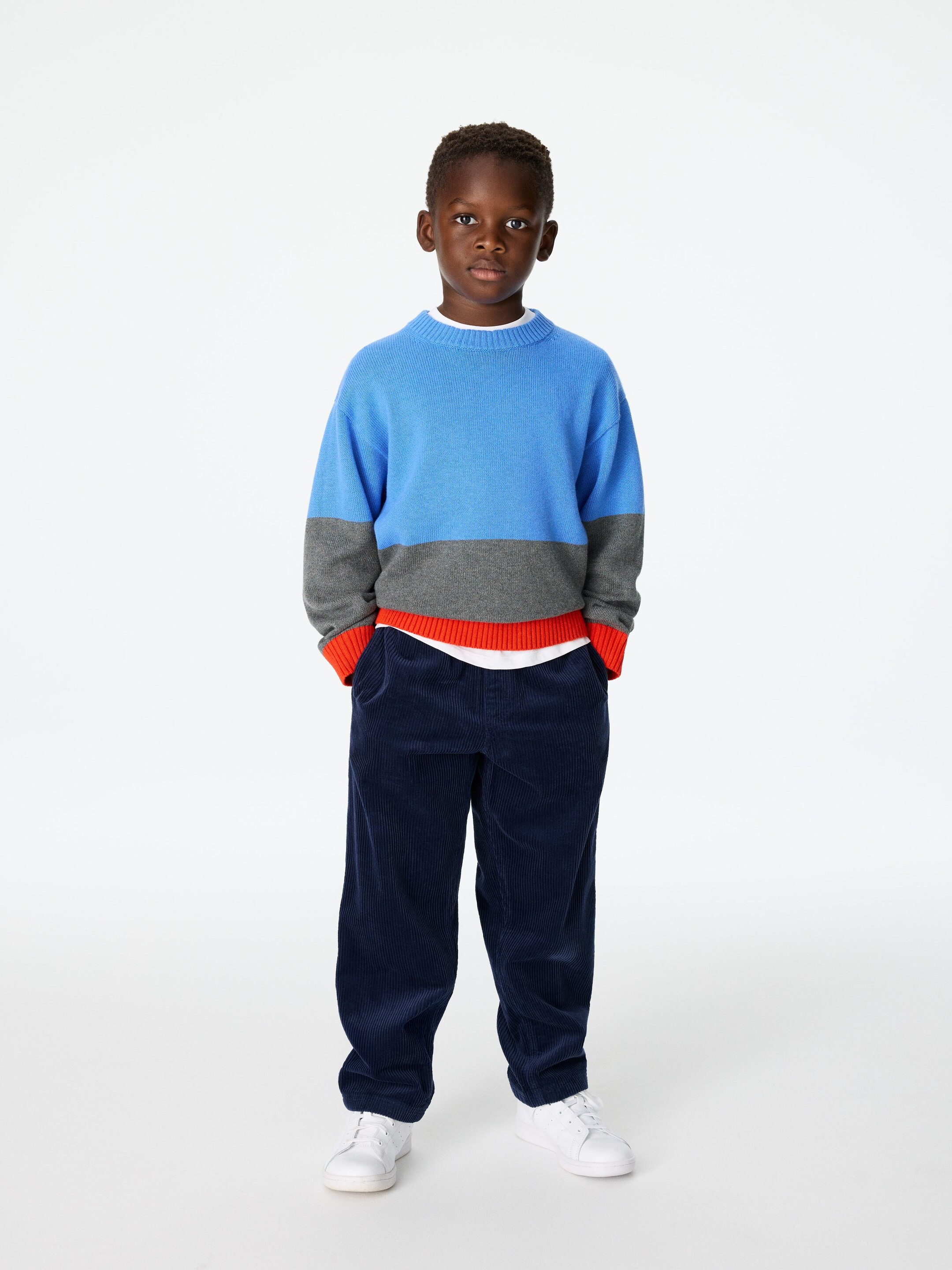 Größeres Bild anzeigen: Pullover aus Baumwolle und Wolle - Blau/Grau/Rot - Kids | H&M AT 4