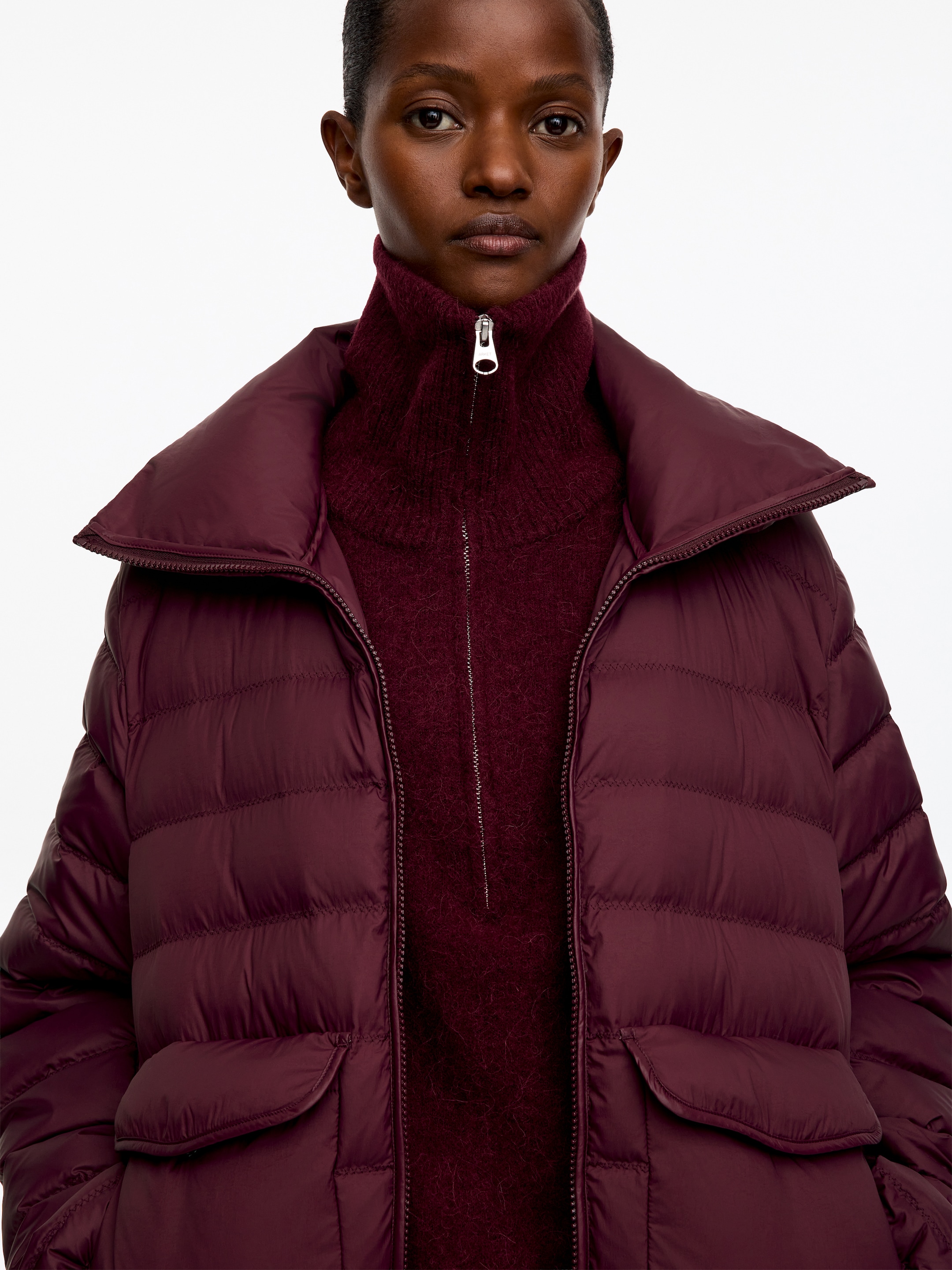 Re:Down Padded Jacket - Dark Red - Regular fit - women - StillMedia/Lookbook - 7