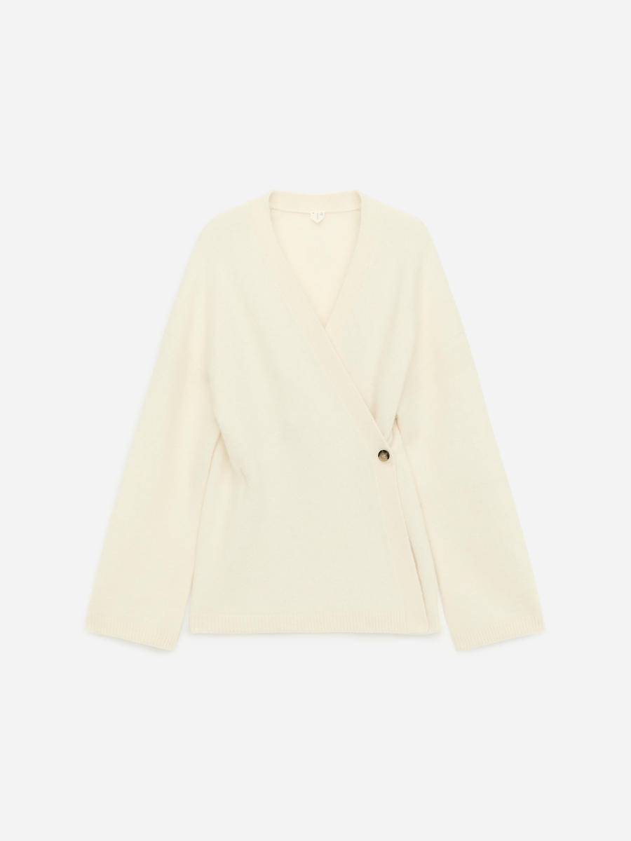 ARKET Women's  Alpaca-Wool Blend Cardigan White,  size L