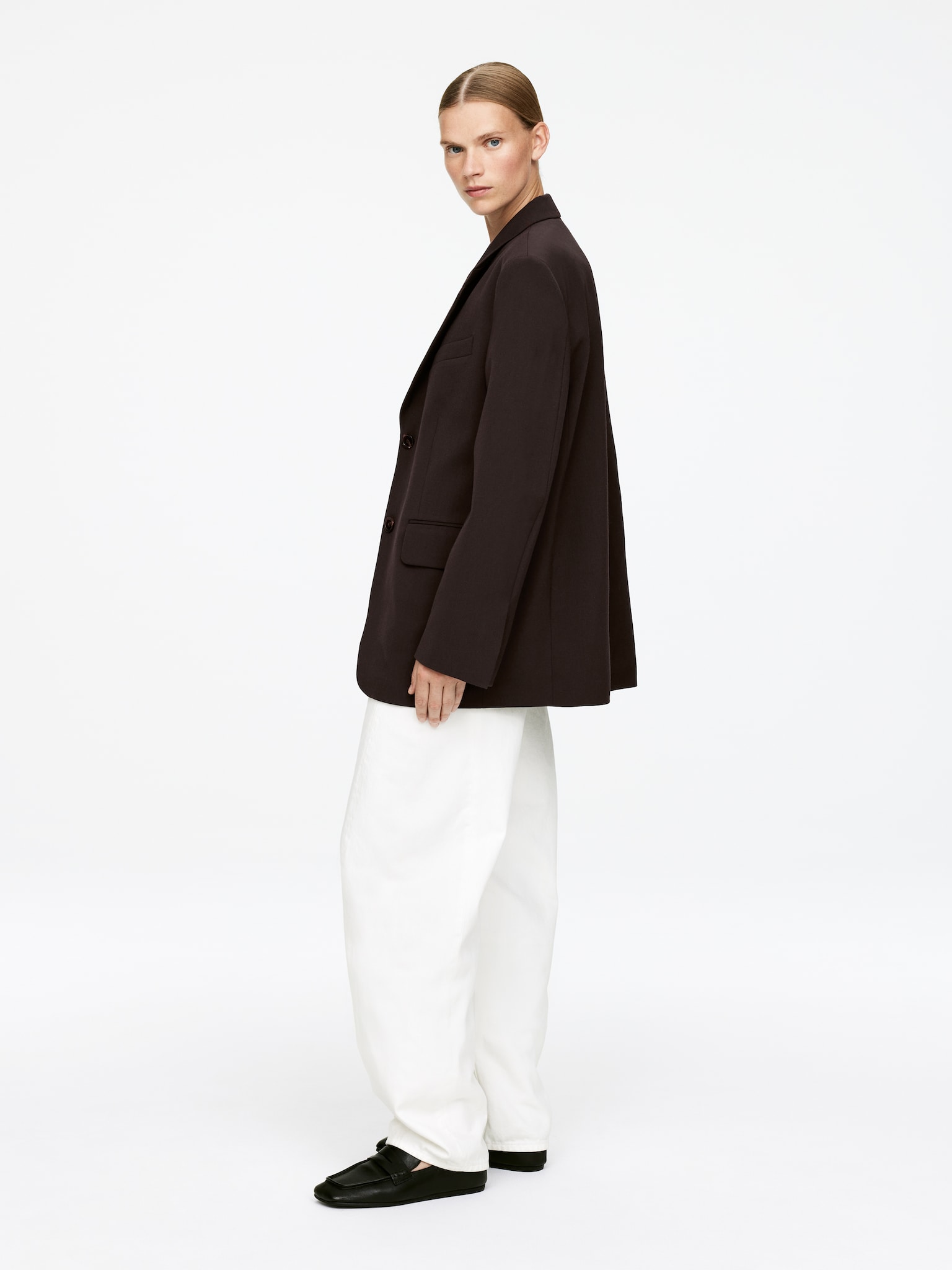 Blazer oversize - Marron foncé - 5