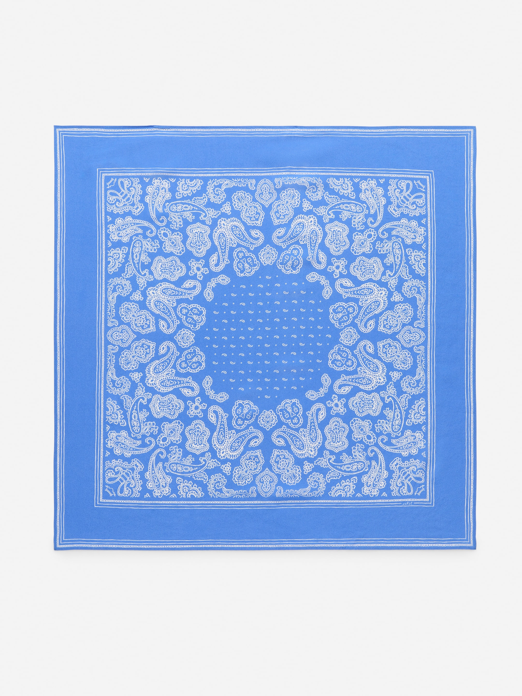 Agrandir l'image: Foulard en soie imprimé - Blanc/Bleu - FEMME | H&M FR 1