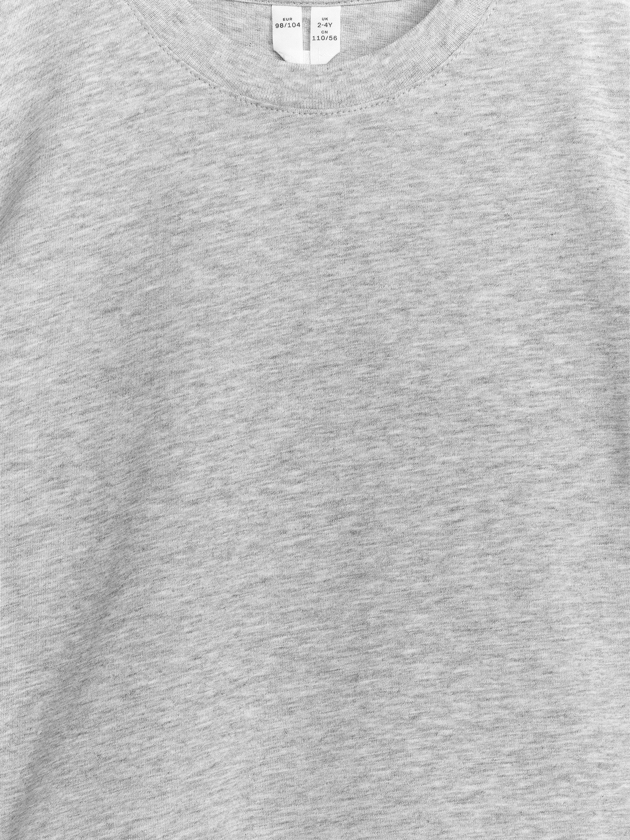Grotere afbeelding bekijken: Crew-Neck T-Shirt - Grey Melange - KINDEREN | H&M BE 3
