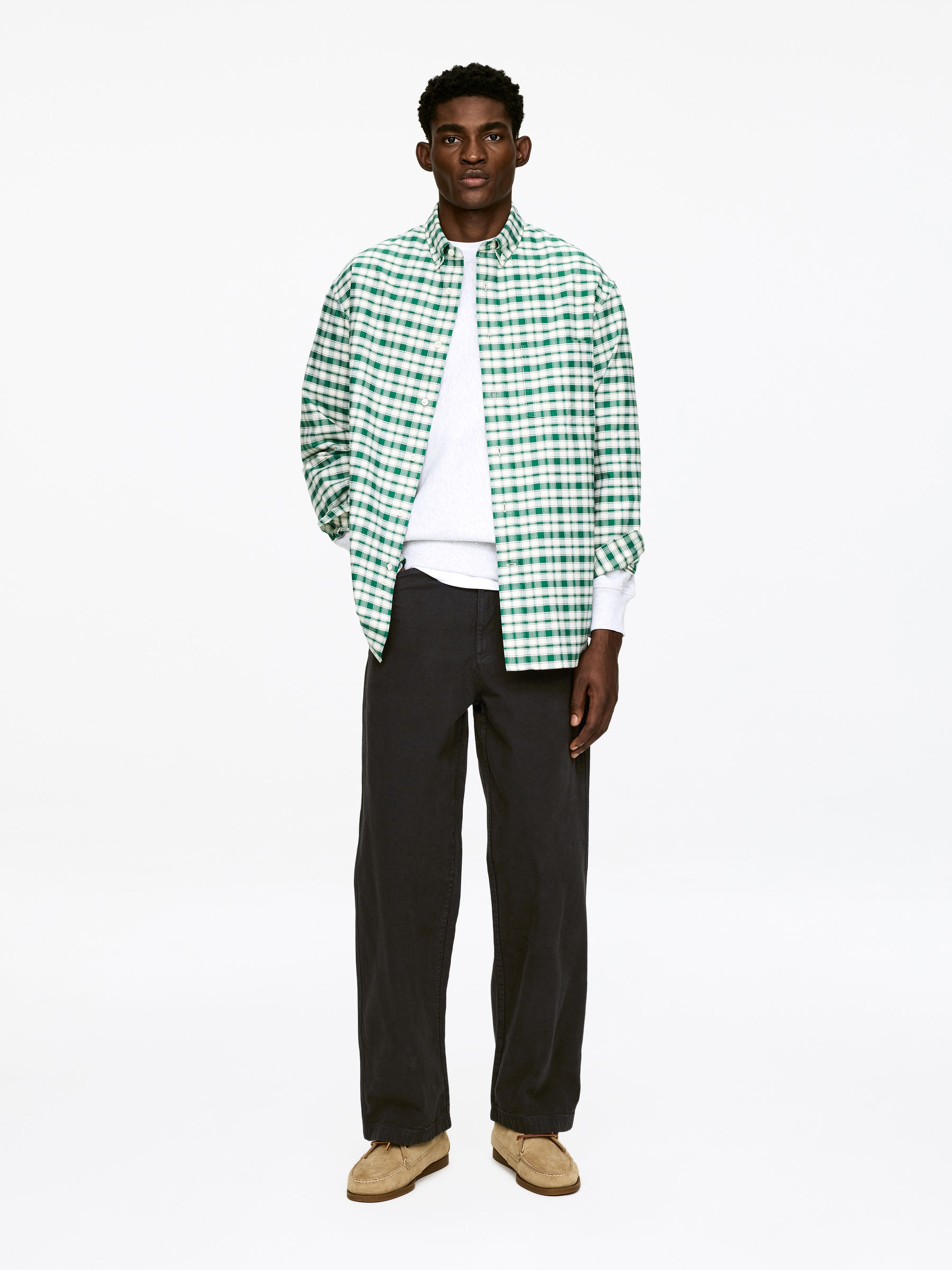 Relaxed Canvas Trousers-#333538-17656