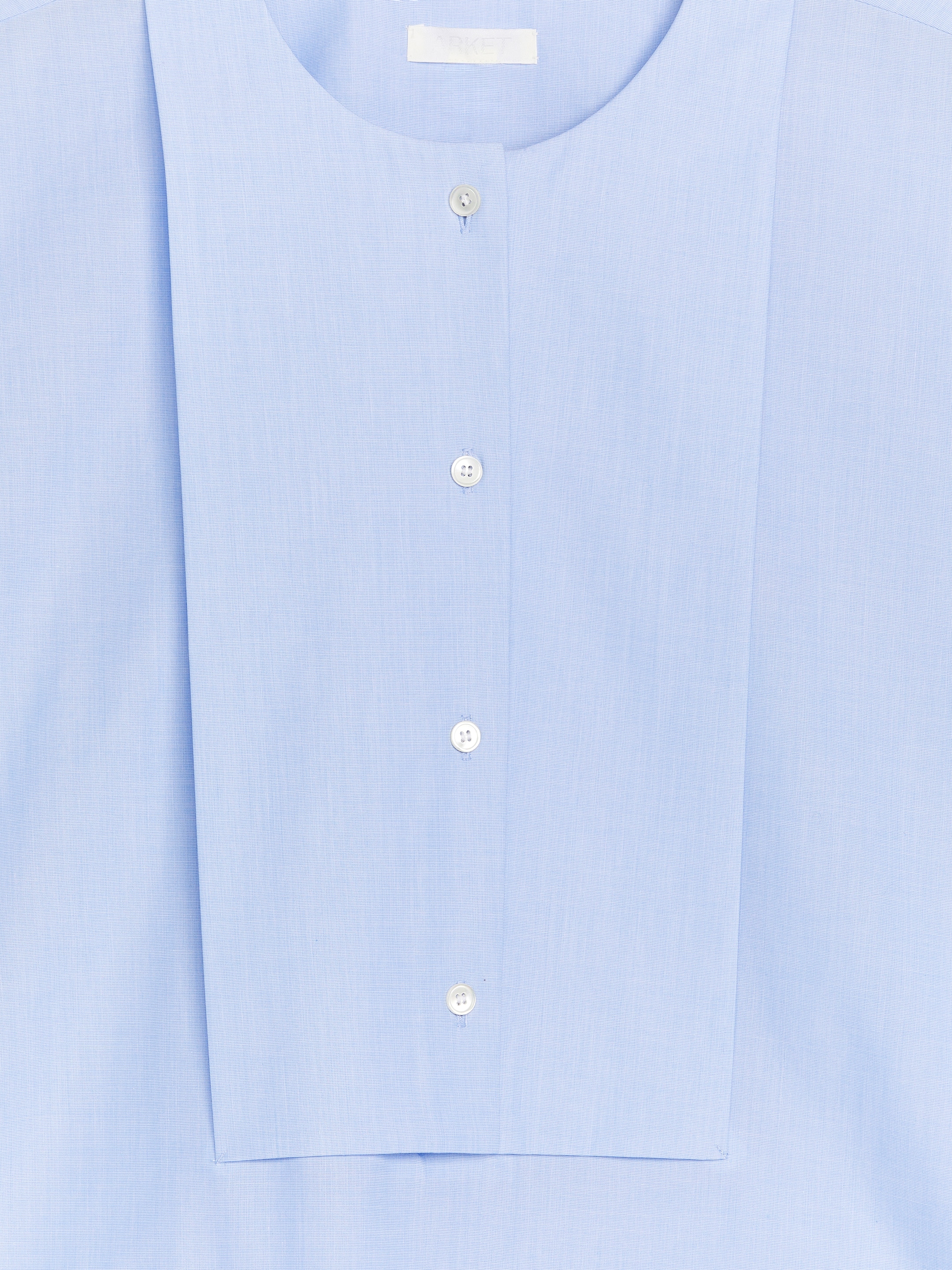 Blouse en coton avec plastron - Bleu - Regular fit - Femme - StillMedia/DescriptiveDetail - 1