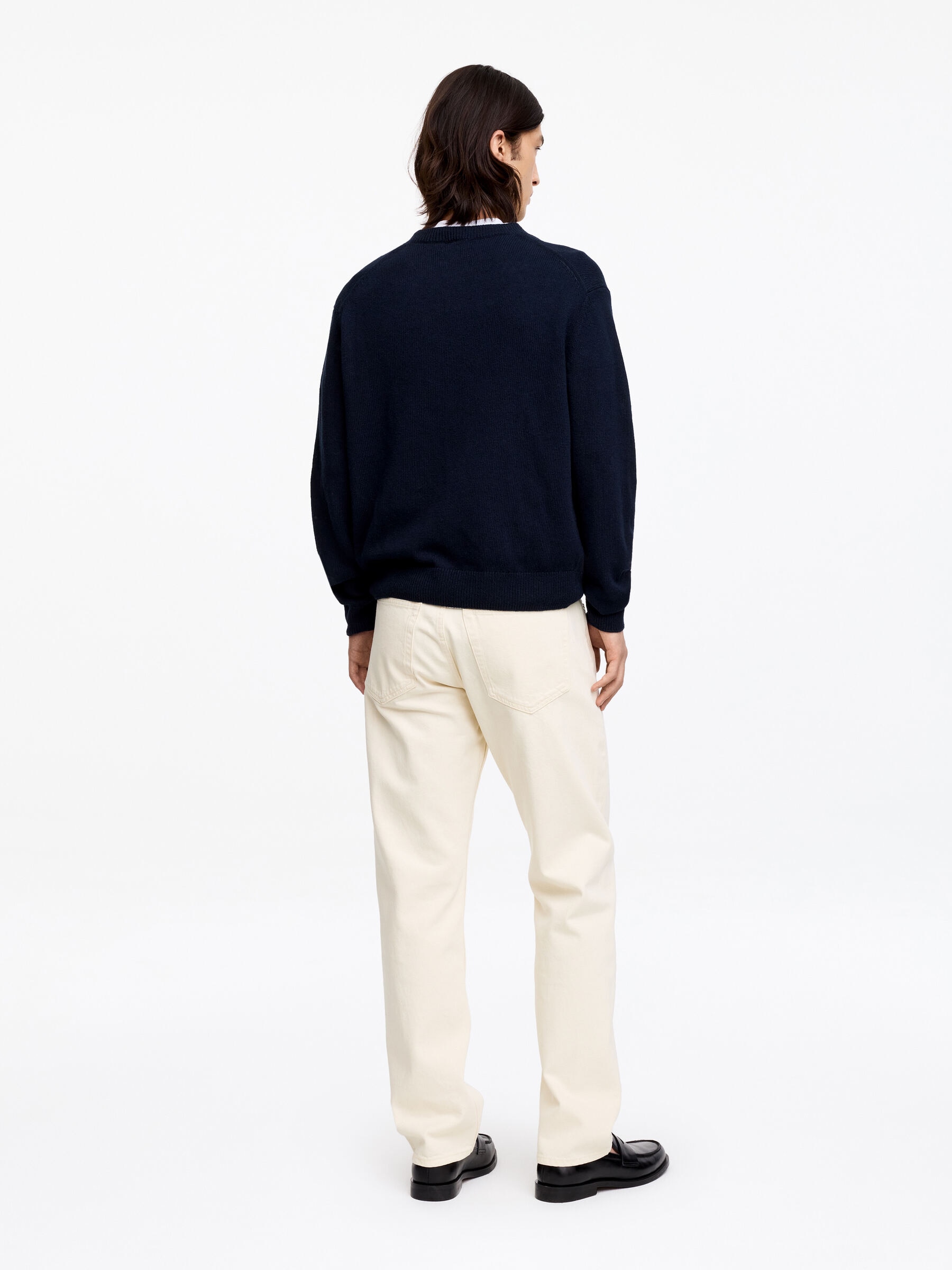 OCEAN Loose Straight Jeans - Ecru - Loose fit - Men - StillMedia/Lookbook - 42