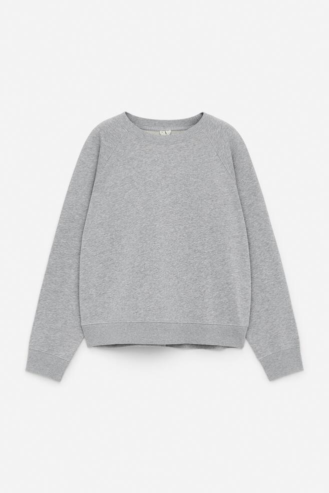 Terry Sweatshirt - Grey Melange/Red/Burgundy/Dark Blue/Lilac/Brown/Black - 1