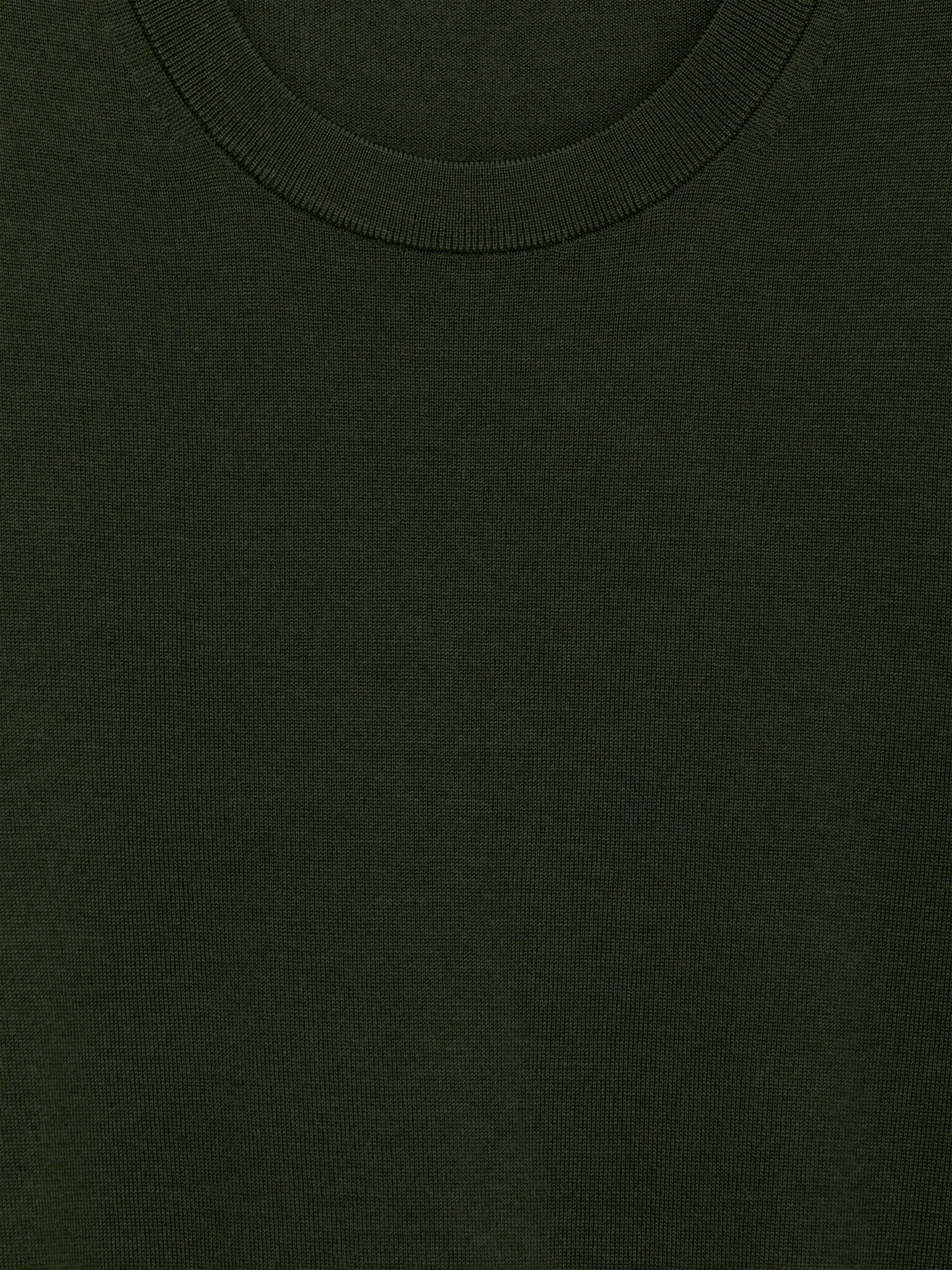 Pull en laine mérinos en maille fine - Vert foncé/Gris chiné/Marron foncé/Bleu foncé - 3